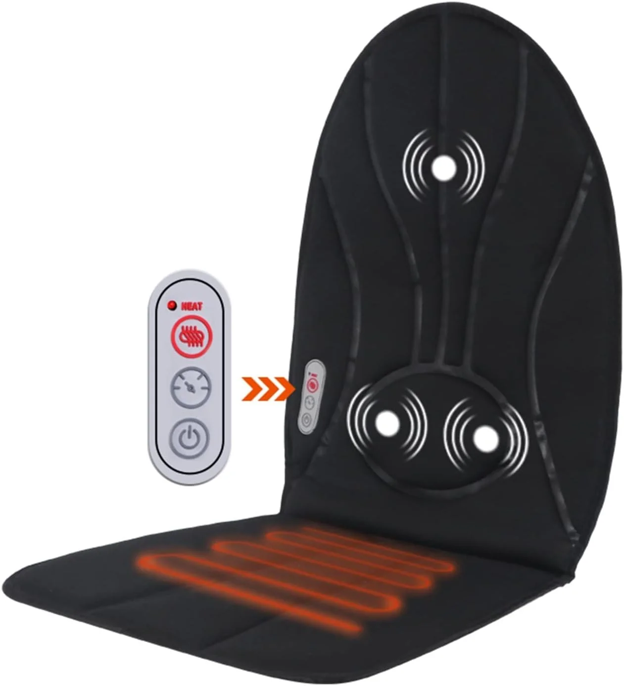 صندلی ماساژور VETCS برای صندلی عقب، ماساژور اداری خانگی، کوسن ویبره، ریلکسیشن گردن و کمر صندلی ماساژور VETCS برای صندلی عقب، ماساژور اداری خانگی، کوسن ویبره، ریلکسیشن گردن و کمر