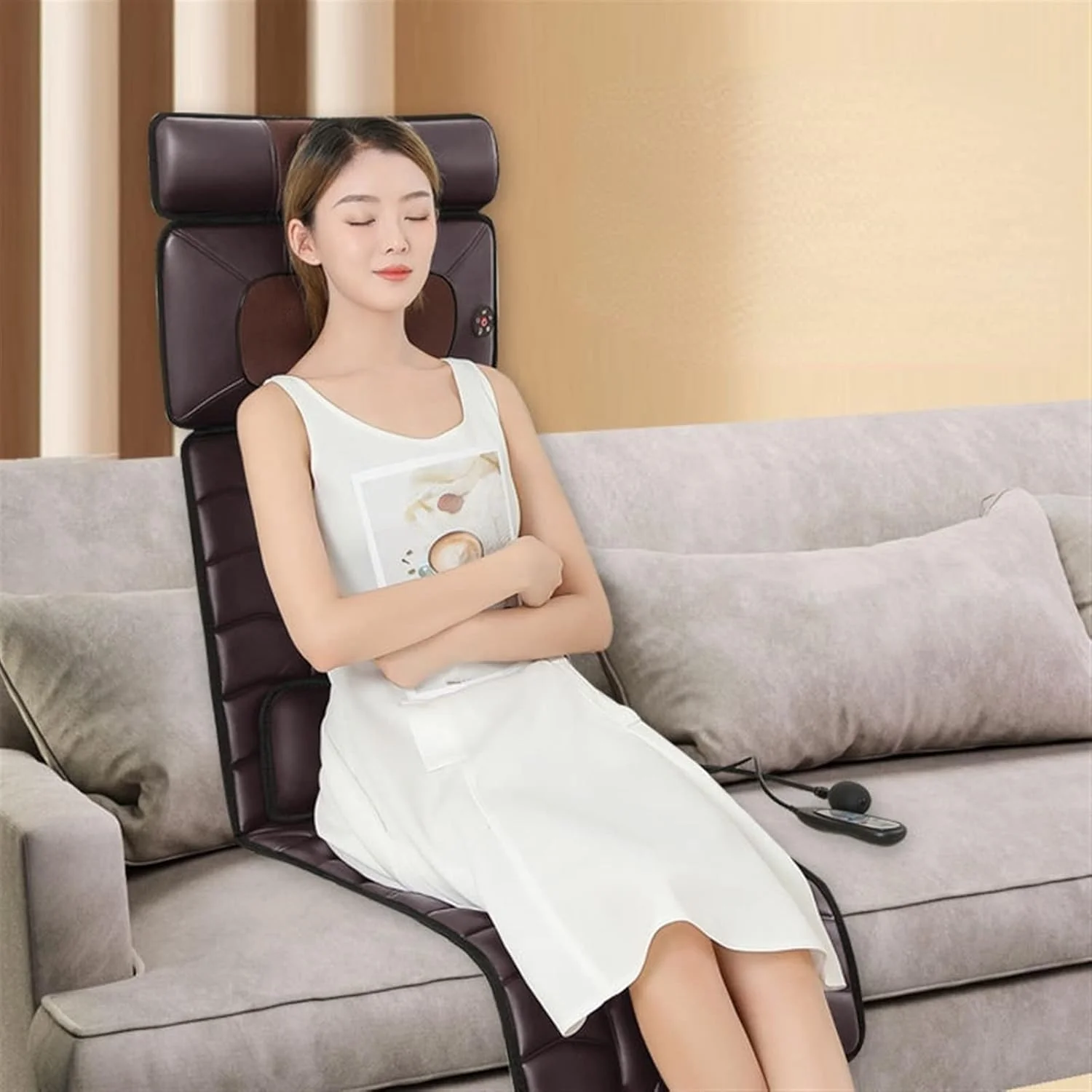 صندلی ماساژ VETCS برای ماساژ ستون فقرات گردنی، شانه، کمر، پشت و پا، مبل ماساژ خانگی برقی، تشک طب فشاری چند منظوره صندلی ماساژ VETCS برای ماساژ ستون فقرات گردنی، شانه، کمر، پشت و پا، مبل ماساژ خانگی برقی، تشک طب فشاری چند منظوره