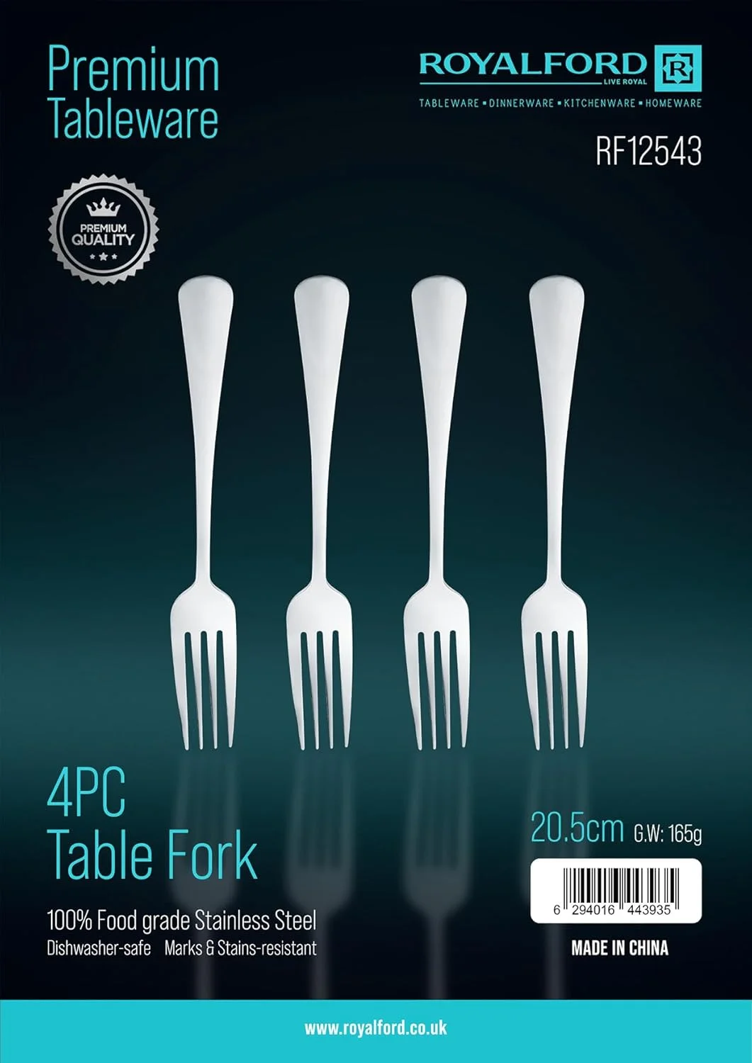 ست چنگال غذاخوری استیل رویال فورد مدل RF12543، 4 عددی، مناسب منزل، محل کار، مهمانی و کمپینگ، سرویس چنگال غذاخوری برای 4 نفر، پرداخت آینهای، 20.5 سانتیمتر ست چنگال غذاخوری استیل رویال فورد مدل RF12543، 4 عددی، مناسب منزل، محل کار، مهمانی و کمپینگ، سرویس چنگال غذاخوری برای 4 نفر، پرداخت آینهای، 20.5 سانتیمتر