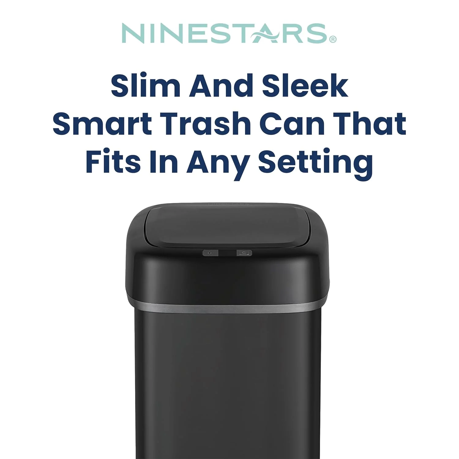 سطل زباله اتوماتیک سنسور حرکتی بدون لمس بیضی شکل NINESTARS DZT-50-16BSS با درب مشکی، 50 لیتر / 13 گالن، استیل ضد زنگ سطل زباله اتوماتیک سنسور حرکتی بدون لمس بیضی شکل NINESTARS DZT-50-16BSS با درب مشکی، 50 لیتر / 13 گالن، استیل ضد زنگ