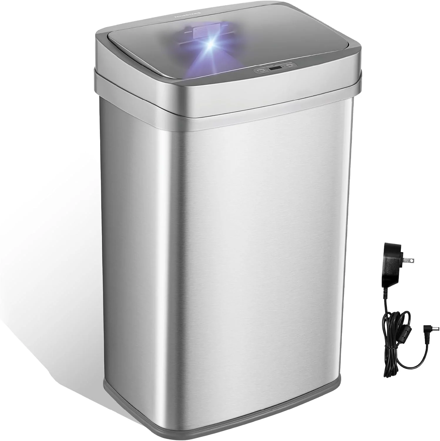 سطل زباله آشپزخانه اتوماتیک 50 لیتری نایین استارز سری نوا با قابلیت حذف بو، کنترل بوی اتوماتیک، سنسور حرکتی، استیل ضد زنگ هوشمند، نقره ای