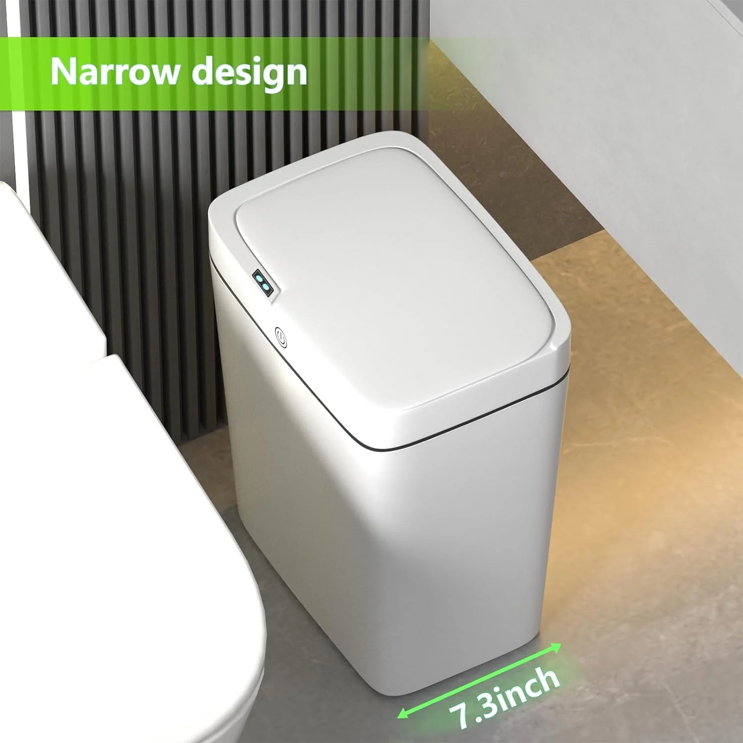 سطل زباله اتوماتیک ORCHID M® | سطل زباله 15 لیتری درب دار | سطل زباله القایی اتوماتیک بدون لمس، مناسب برای آشپزخانه، خانه، دفتر، اتاق نشیمن، اتاق خواب