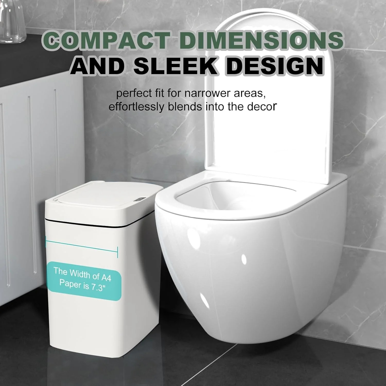 سطل زباله هوشمند لمسی ORCHID M® با سنسور 18 لیتری، ست سطل زباله اتوماتیک 18 لیتری با درب برای آشپزخانه، حمام، طراحی باریک، کنترل بو، ضد حیوانات خانگی، سطل زباله کوچک حرکتی (سفید) سطل زباله هوشمند لمسی ORCHID M® با سنسور 18 لیتری، ست سطل زباله اتوماتیک 18 لیتری با درب برای آشپزخانه، حمام، طراحی باریک، کنترل بو، ضد حیوانات خانگی، سطل زباله کوچک حرکتی (سفید)