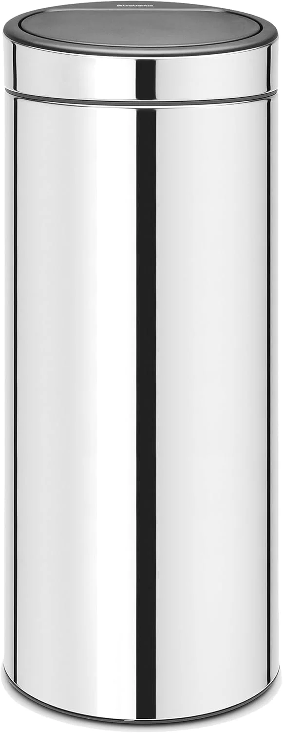سطل زباله لمسی جدید برابانتیا، 8 گالن، استیل براق