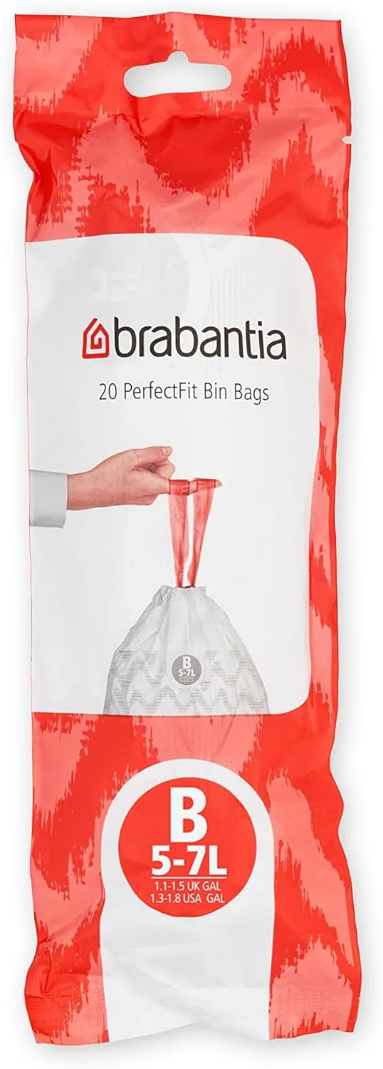 کیسه زباله برابانتیا مدل 311741، سایز 5 لیتری / B، سفید