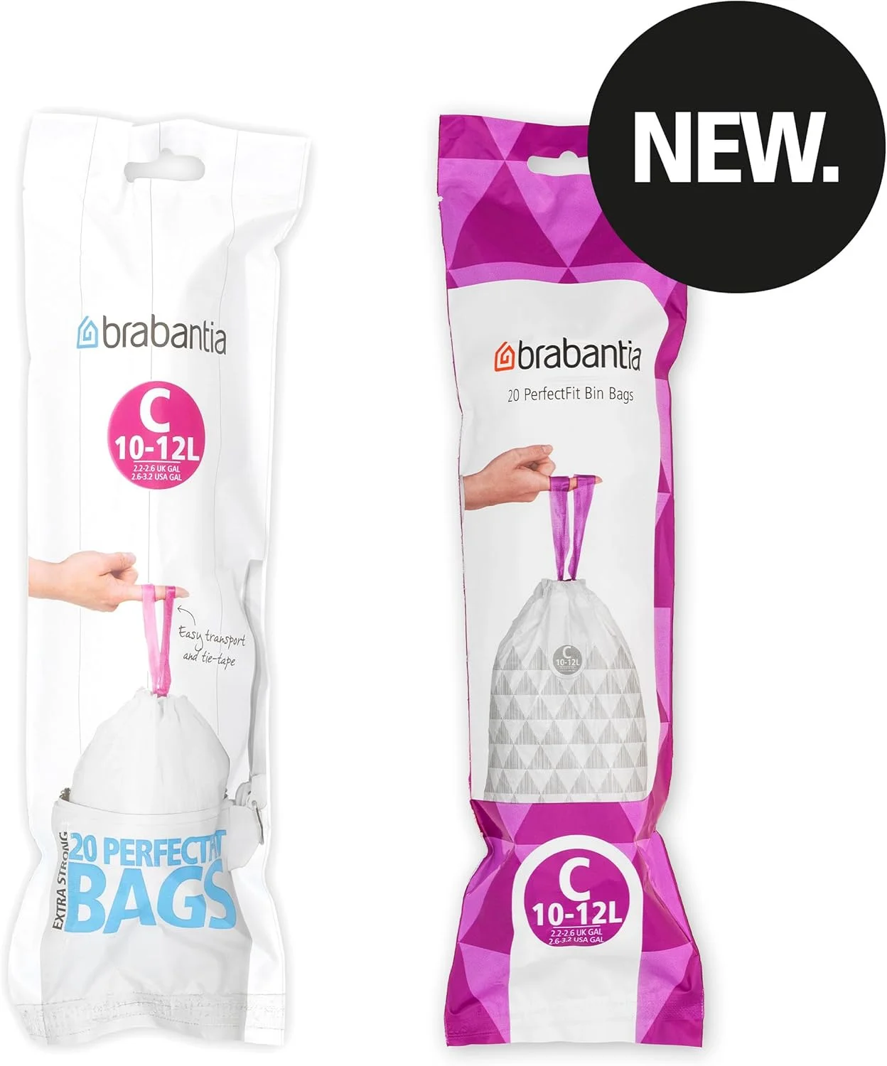 کیسه زباله برابانتیا، سایز C، 10-12 لیتر - 20 عدد