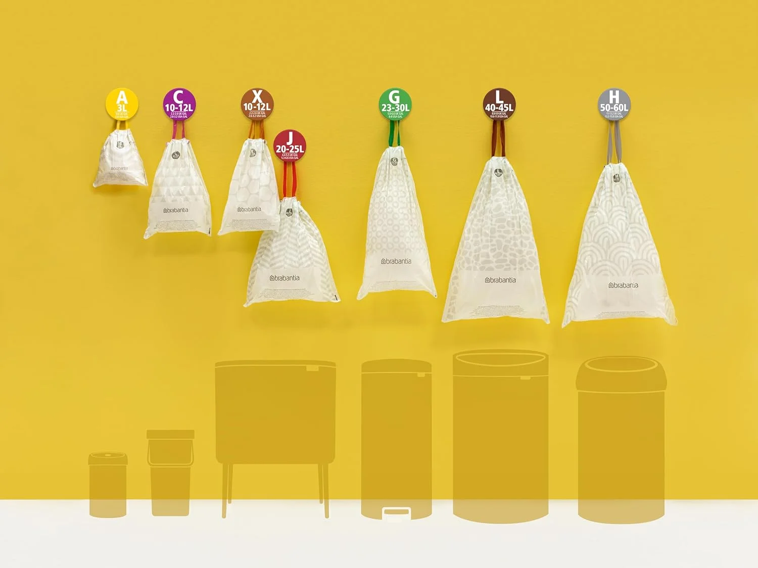 کیسه زباله برابانتیا، سایز C، 10-12 لیتر - 20 عدد