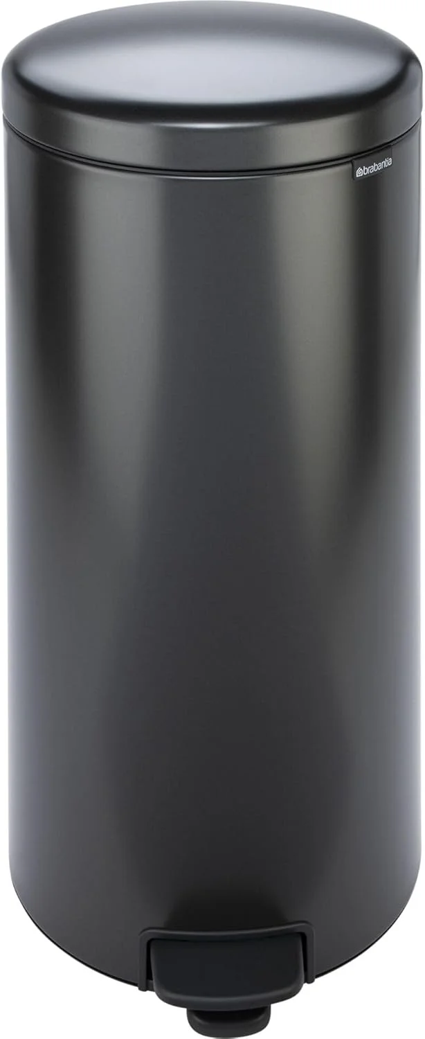 سطل پدالی 30 لیتری Brabantia NewIcon با درب آرام بند، خاکستری مطمئن