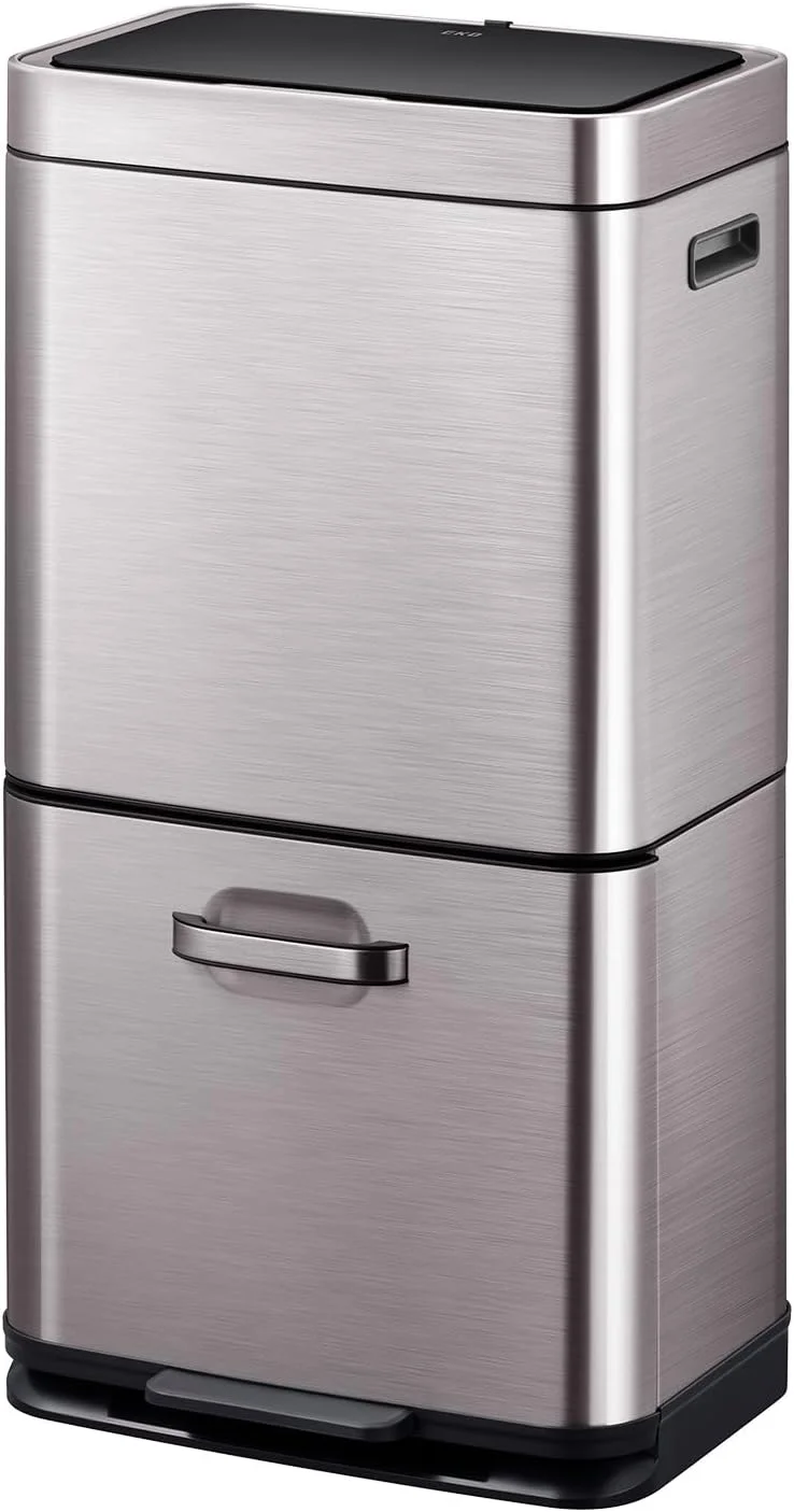 سطل بازیافت سنسوردار EKO Himalaya، با ظرفیت جادار 60 لیتری (35 لیتر + 25 لیتر) دارای دو محفظه روی هم و باز شدن درب با سنسور حرکتی نوآورانه و کم مصرف.