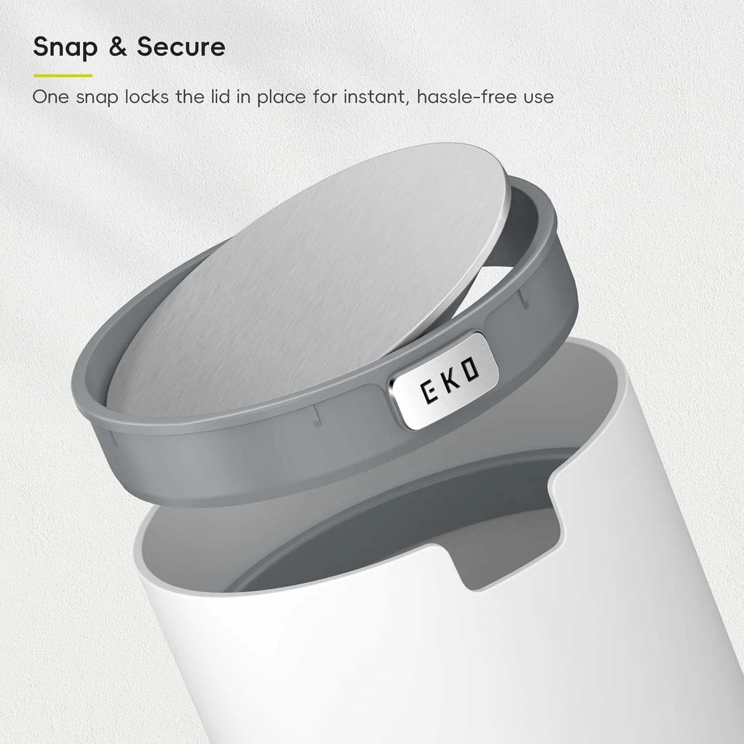 سطل زباله کوچک EKO Fandy با درب چرخشی، 2.2 لیتری، مناسب برای حمام، میز، روشویی، میز کار یا دفتر کار، سطل زباله کوچک (سفید) سطل زباله کوچک EKO Fandy با درب چرخشی، 2.2 لیتری، مناسب برای حمام، میز، روشویی، میز کار یا دفتر کار، سطل زباله کوچک (سفید)