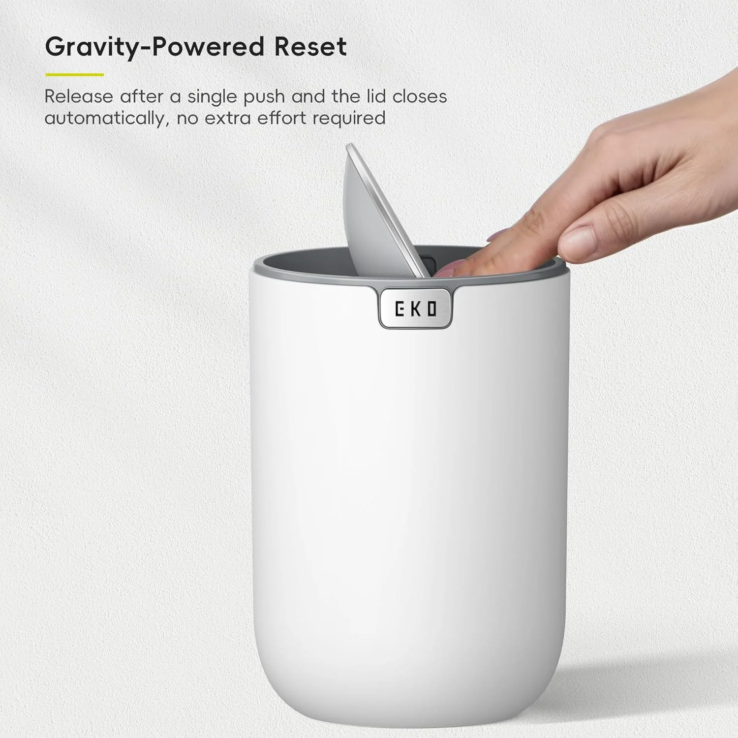 سطل زباله کوچک EKO Fandy با درب چرخشی، 2.2 لیتری، مناسب برای حمام، میز، روشویی، میز کار یا دفتر کار، سطل زباله کوچک (سفید) سطل زباله کوچک EKO Fandy با درب چرخشی، 2.2 لیتری، مناسب برای حمام، میز، روشویی، میز کار یا دفتر کار، سطل زباله کوچک (سفید)