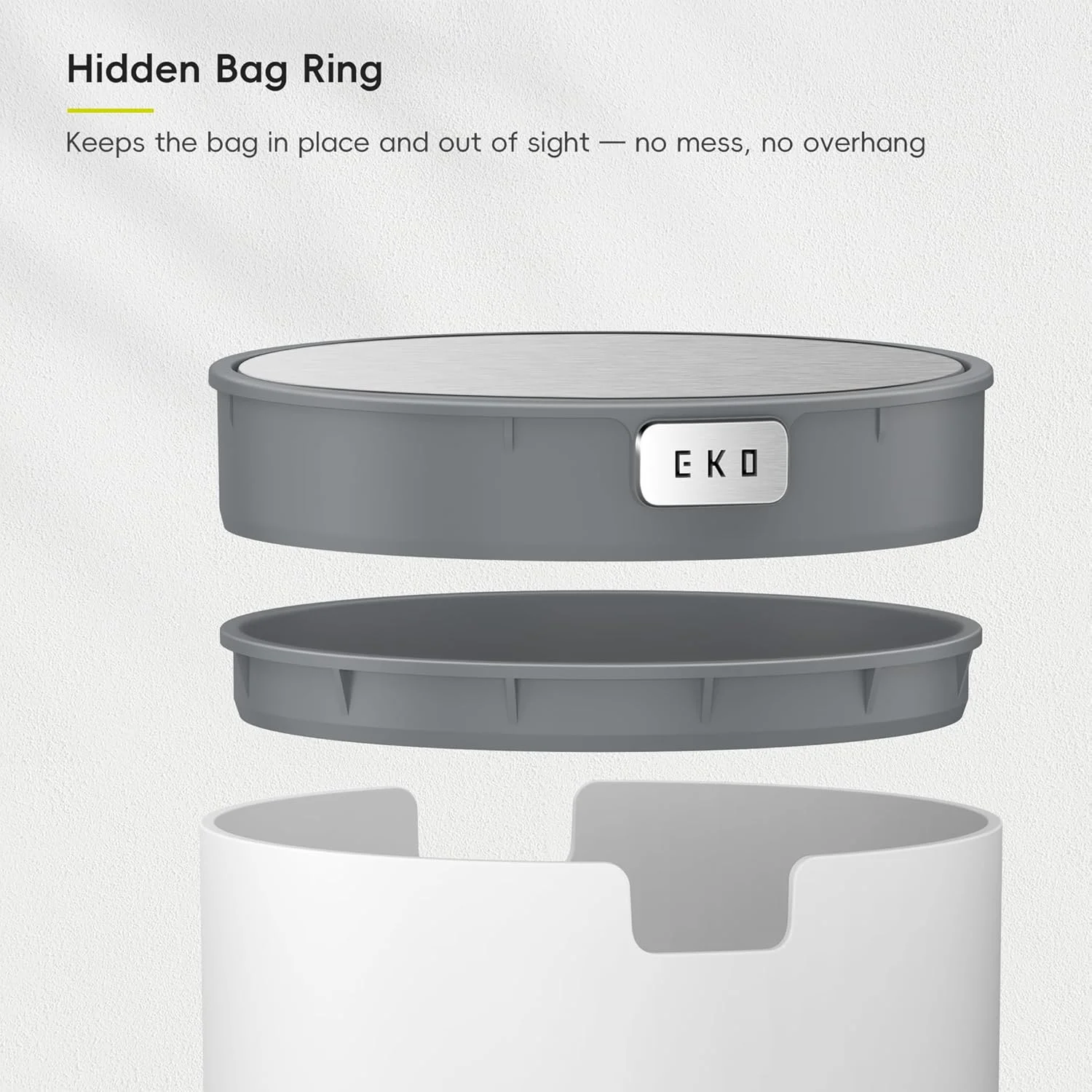 سطل زباله کوچک EKO Fandy با درب چرخشی، 2.2 لیتری، مناسب برای حمام، میز، روشویی، میز کار یا دفتر کار، سطل زباله کوچک (سفید) سطل زباله کوچک EKO Fandy با درب چرخشی، 2.2 لیتری، مناسب برای حمام، میز، روشویی، میز کار یا دفتر کار، سطل زباله کوچک (سفید)