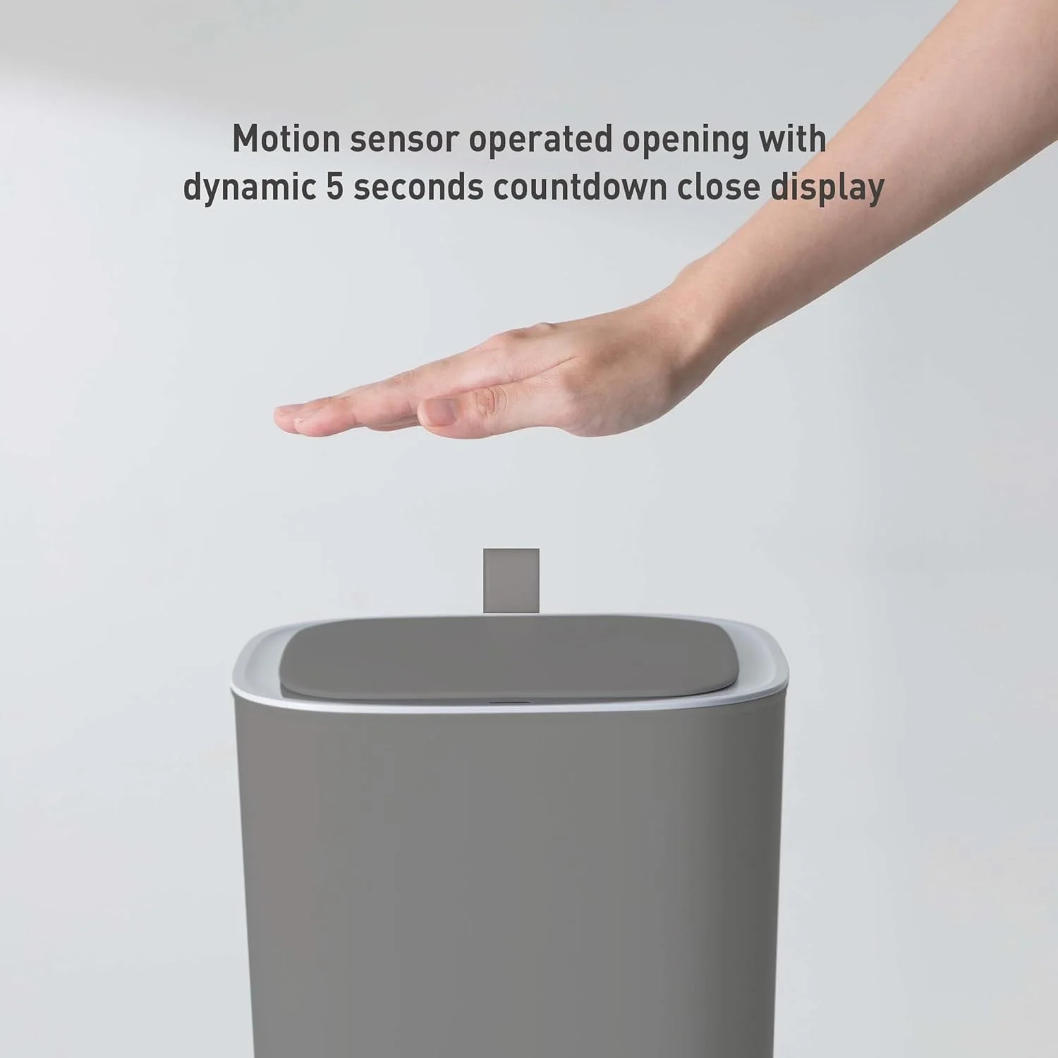 سطل زباله هوشمند سنسوردار چند منظوره EKO Morandi با ظرفیت 12 لیتر، برای استفاده بهداشتی - خاکستری سطل زباله هوشمند سنسوردار چند منظوره EKO Morandi با ظرفیت 12 لیتر، برای استفاده بهداشتی - خاکستری
