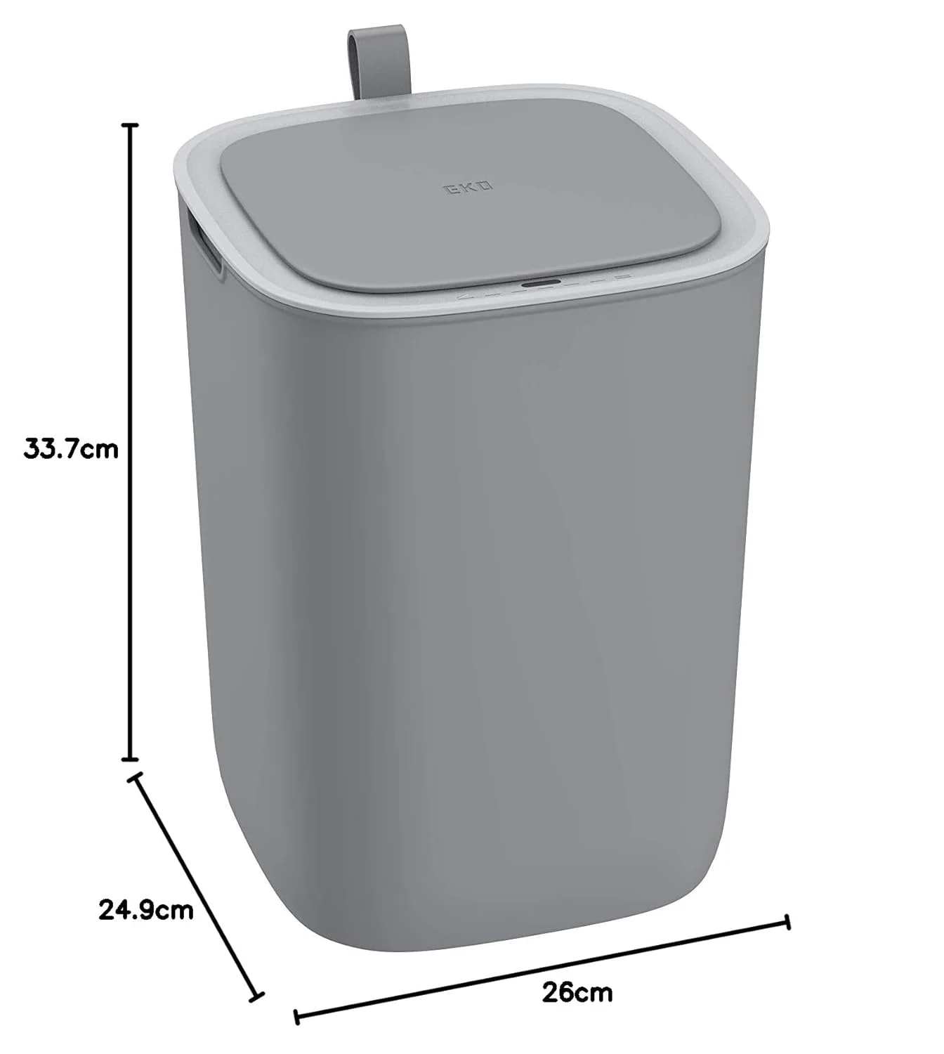 سطل زباله هوشمند سنسوردار چند منظوره EKO Morandi با ظرفیت 12 لیتر، برای استفاده بهداشتی - خاکستری سطل زباله هوشمند سنسوردار چند منظوره EKO Morandi با ظرفیت 12 لیتر، برای استفاده بهداشتی - خاکستری