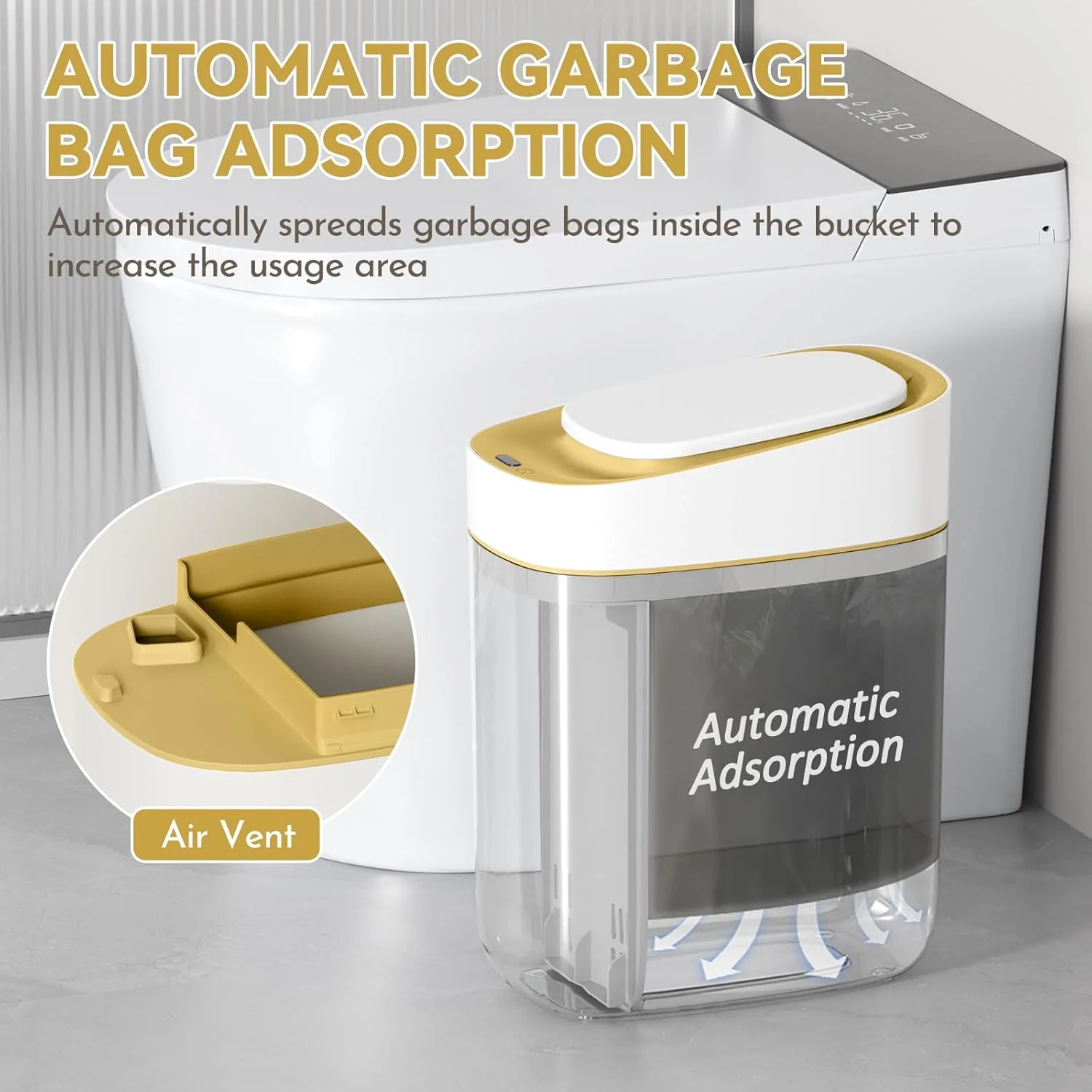 سطل زباله کوچک ELPHECO با درب، سطل زباله کیسه دار اتوماتیک 2.5 گالن، سطل زباله باریک سنسوردار، سطل زباله سنسور حرکتی پلاستیکی، سطل زباله باریک ضد آب با درب آرام بند سطل زباله کوچک ELPHECO با درب، سطل زباله کیسه دار اتوماتیک 2.5 گالن، سطل زباله باریک سنسوردار، سطل زباله سنسور حرکتی پلاستیکی، سطل زباله باریک ضد آب با درب آرام بند