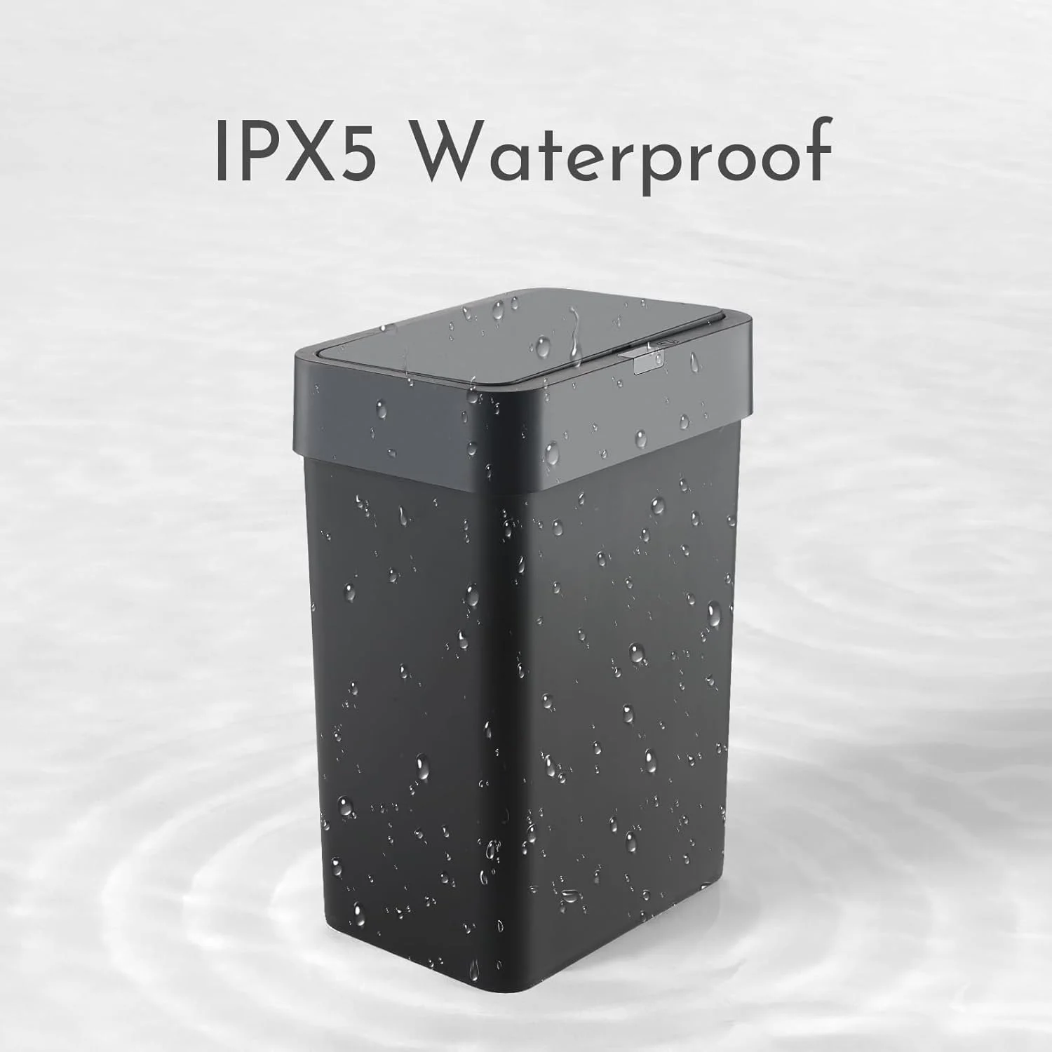 سطل زباله حمام ELPHECO با درب، 9.5 لیتری، سنسور حرکتی، باریک، سطل زباله کوچک بدون لمس، دکور حمام، سطل زباله هوشمند برای اتاق خواب، اتاق نشیمن، توالت (مشکی) سطل زباله حمام ELPHECO با درب، 9.5 لیتری، سنسور حرکتی، باریک، سطل زباله کوچک بدون لمس، دکور حمام، سطل زباله هوشمند برای اتاق خواب، اتاق نشیمن، توالت (مشکی)