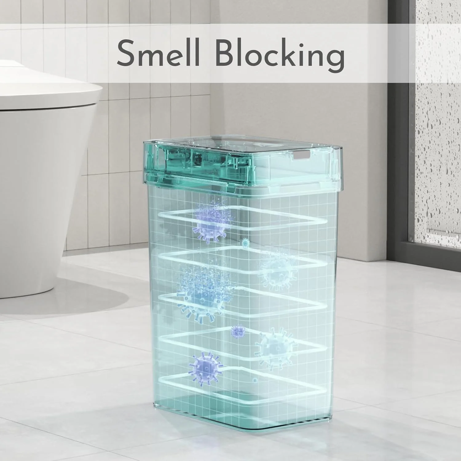 سطل زباله حمام ELPHECO با درب، 9.5 لیتری، سنسور حرکتی، باریک، سطل زباله کوچک بدون لمس، دکور حمام، سطل زباله هوشمند برای اتاق خواب، اتاق نشیمن، توالت (مشکی) سطل زباله حمام ELPHECO با درب، 9.5 لیتری، سنسور حرکتی، باریک، سطل زباله کوچک بدون لمس، دکور حمام، سطل زباله هوشمند برای اتاق خواب، اتاق نشیمن، توالت (مشکی)