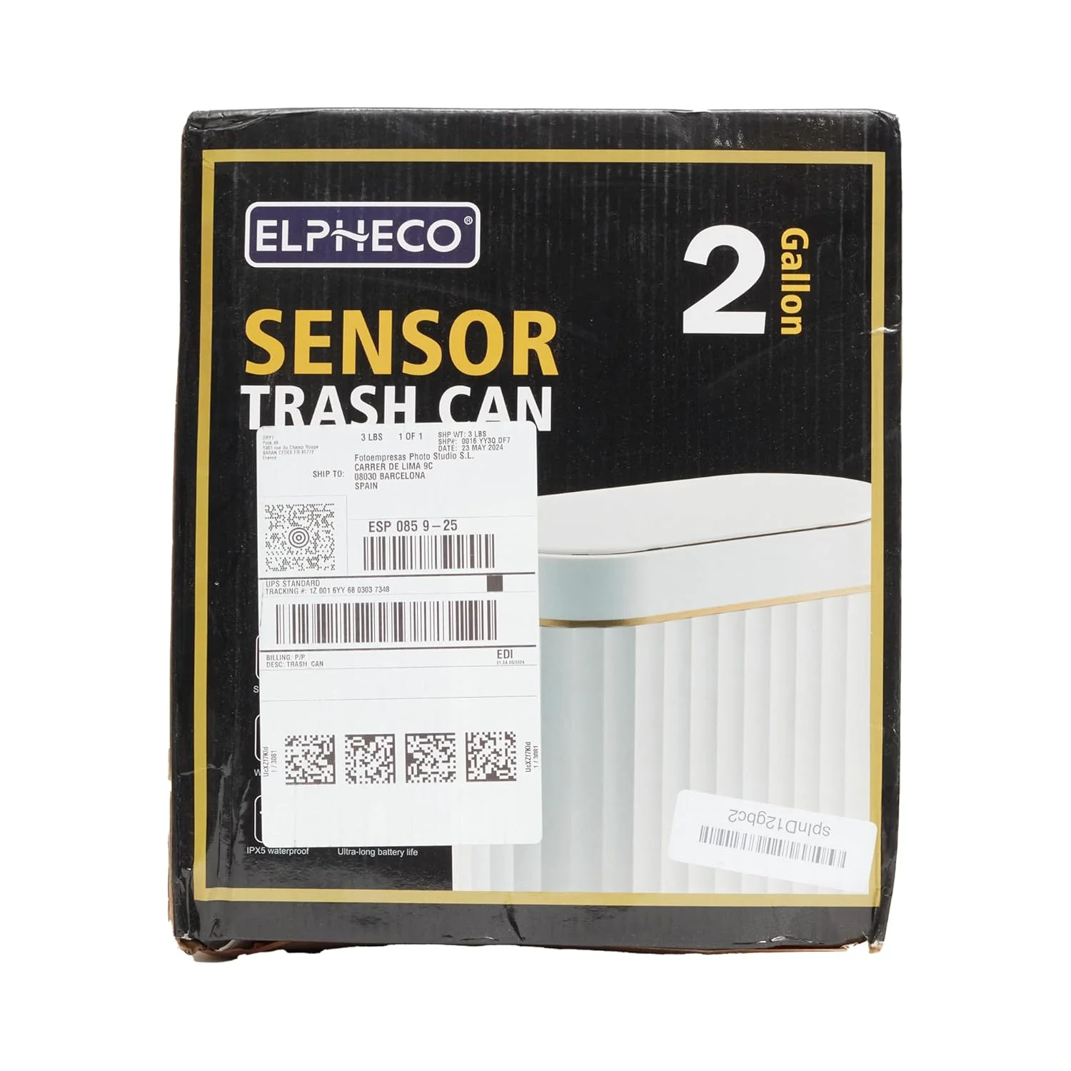 سطل زباله درب دار ELPHECO، سطل زباله اتوماتیک، 2 گالن باریک کوچک پلاستیکی هوشمند، 8 لیتر سنسور حرکتی باریک برای اتاق خواب، حمام، دفتر سطل زباله درب دار ELPHECO، سطل زباله اتوماتیک، 2 گالن باریک کوچک پلاستیکی هوشمند، 8 لیتر سنسور حرکتی باریک برای اتاق خواب، حمام، دفتر