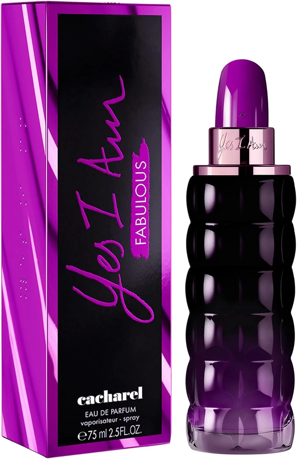 عطر زنانه و مردانه کاشارل مدل YES I AM Fabulous EAU DE Parfum حجم 75 میلی لیتر، مشکی یکدست