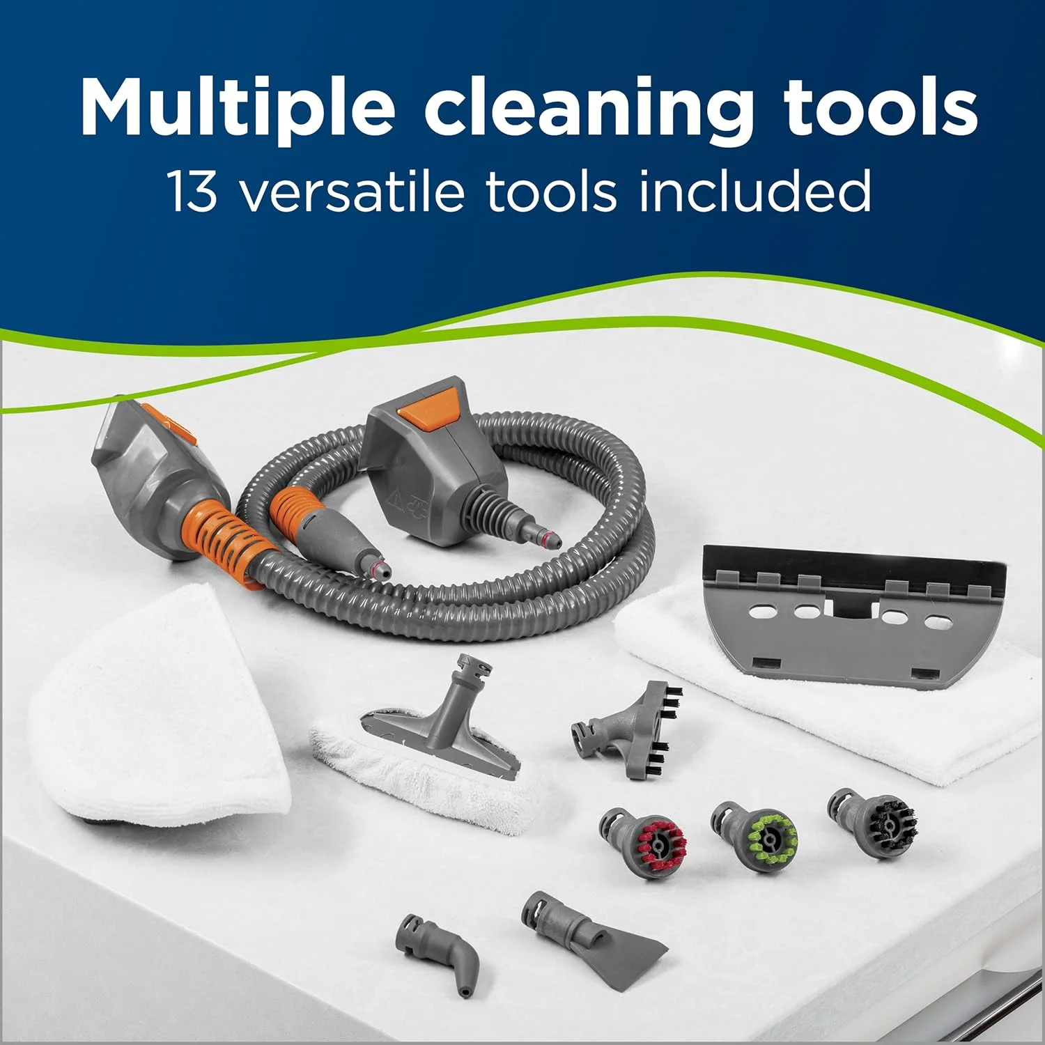 بخارشوی دستی و سطلی بیسل پاور فرش لیفت آف مخصوص حیوانات خانگی، مدل 1544A، نارنجی