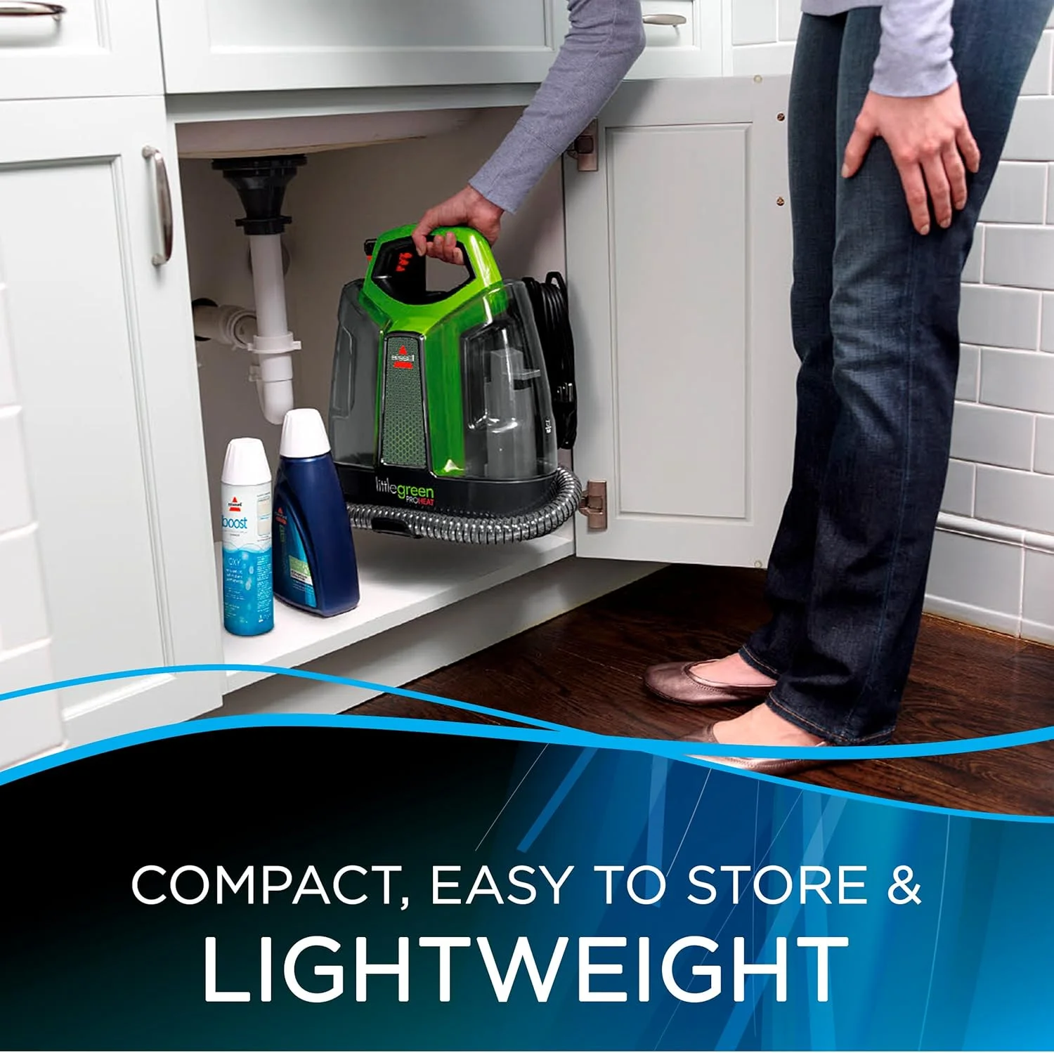 دستگاه لکه بر و بخارشوی فرش و مبل بیسل مدل Little Green Original ProHeat - قابل حمل