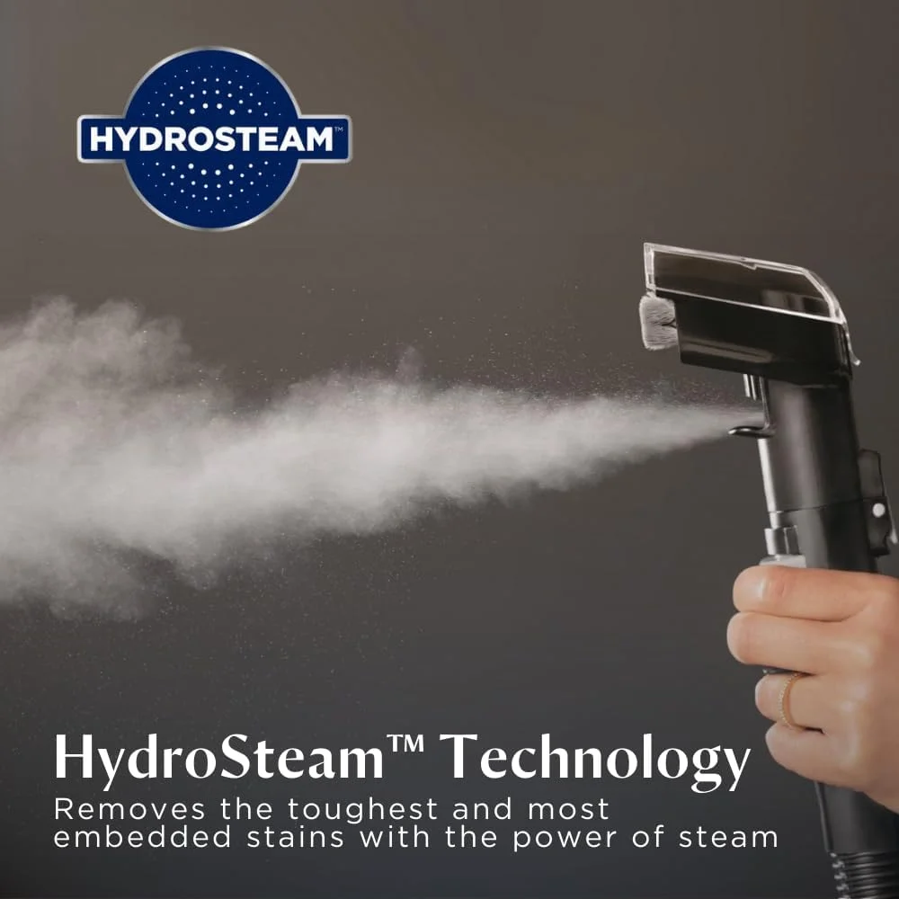 جاروبرقی لکه بر BISSELL SpotClean HydroSteam 3700E - تمیز کننده عمیق قابل حمل با فناوری Hydrosteam، حذف قدرتمند لکه ها برای فرش ها با قدرت بخار، جمع و جور و سبک وزن | 2 سال گارانتی BISSELL