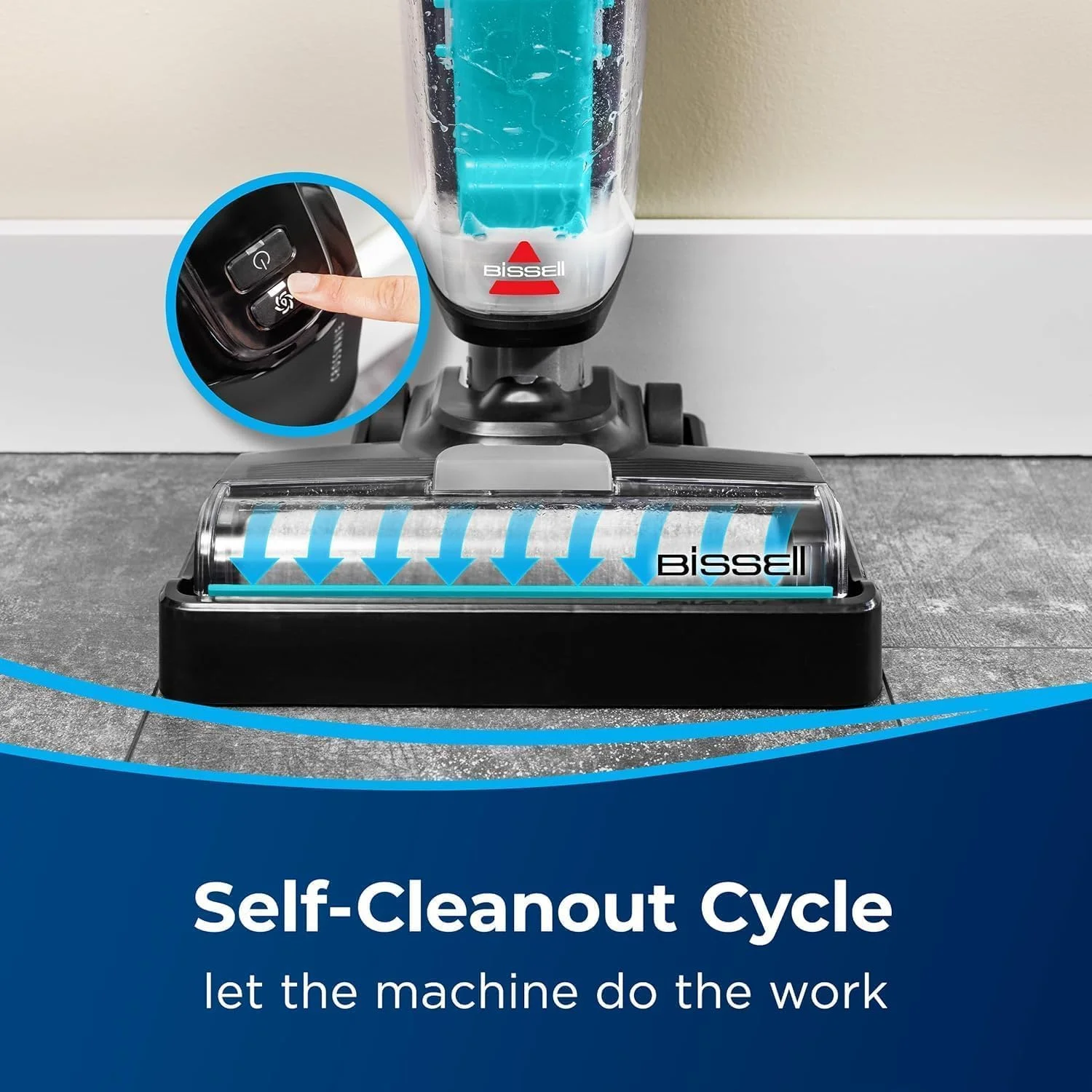 جاروبرقی آب و خاک BISSELL CrossWave HF2 3845E - تمیز کننده چند سطحی کف برای کف های سخت با مکش قدرتمند - سیم دار | 2 سال گارانتی BISSELL