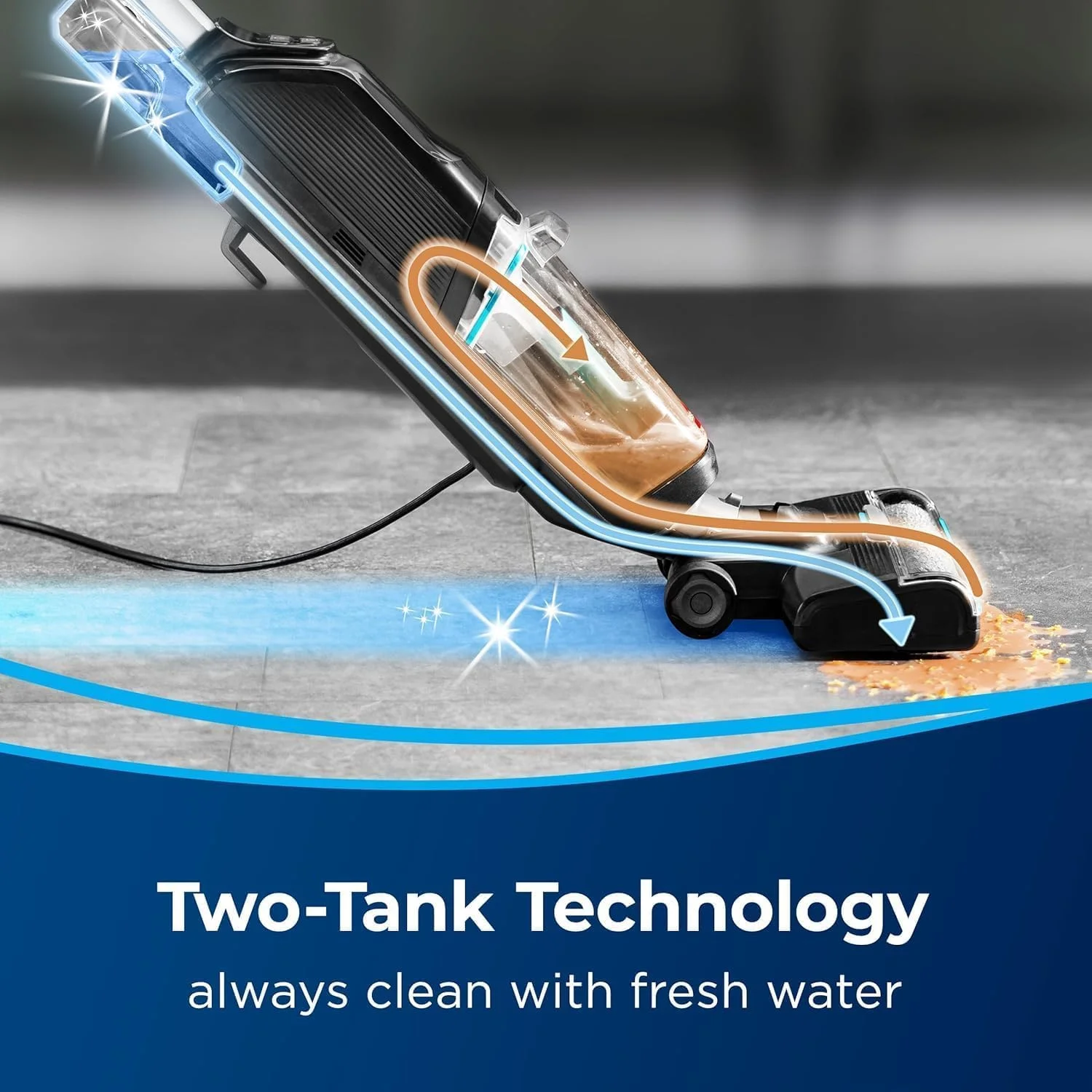 جاروبرقی آب و خاک BISSELL CrossWave HF2 3845E - تمیز کننده چند سطحی کف برای کف های سخت با مکش قدرتمند - سیم دار | 2 سال گارانتی BISSELL