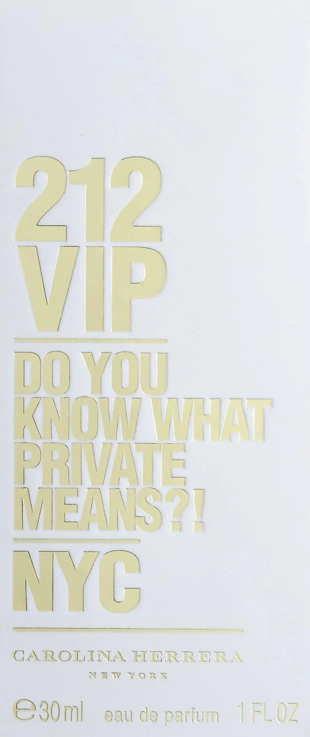عطر زنانه کارولینا هررا 212 وی آی پی، 30 میلی لیتر ادو پرفیوم اسپری