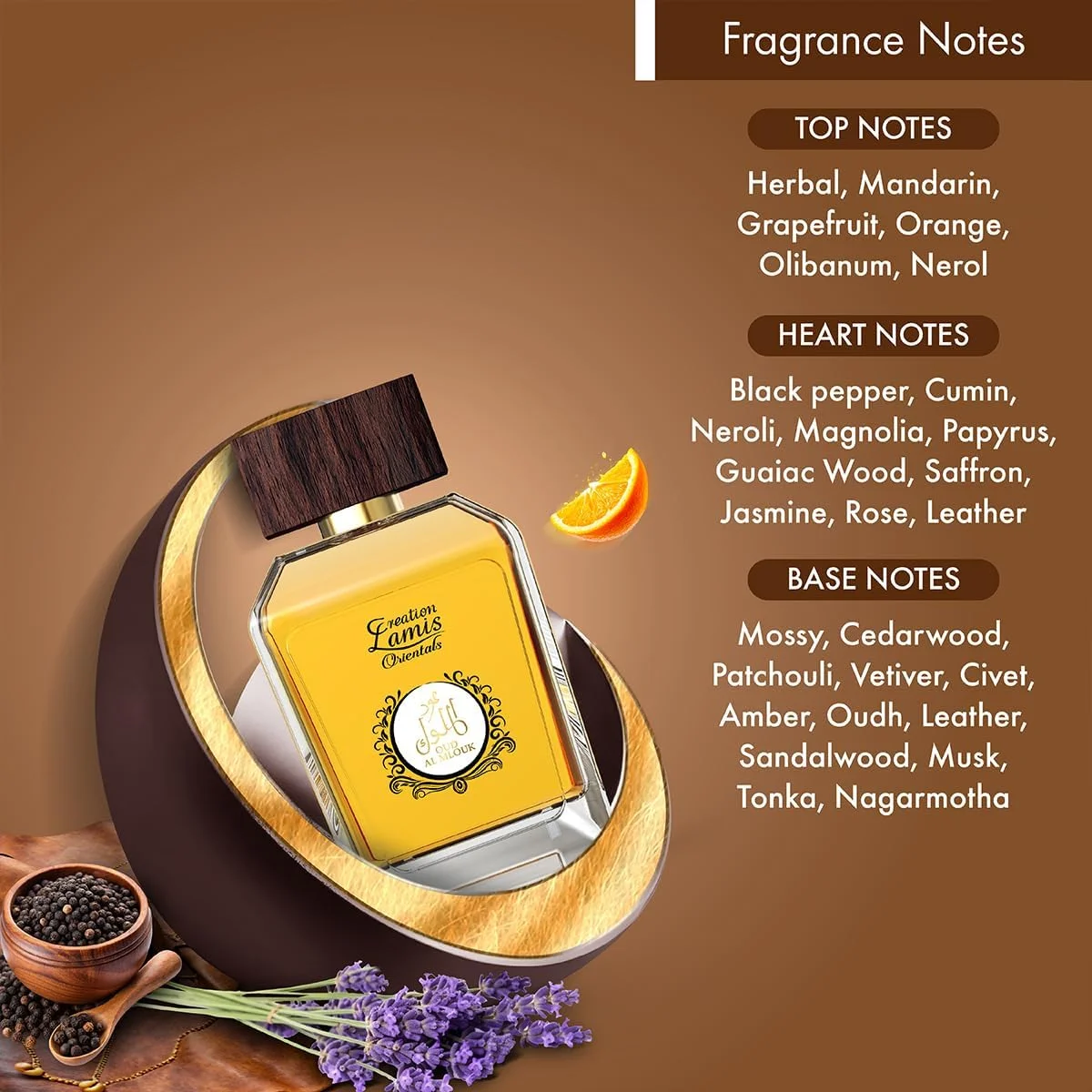 کریشن لامیس - Orientals Oud Al Mlouk | رایحه تند و سبز ماندگار | عطر یونیسکس | ادو پرفیوم (EDP) - 100 میلی لیتر / 3.4 fl.oz کریشن لامیس - Orientals Oud Al Mlouk | رایحه تند و سبز ماندگار | عطر یونیسکس | ادو پرفیوم (EDP) - 100 میلی لیتر / 3.4 fl.oz