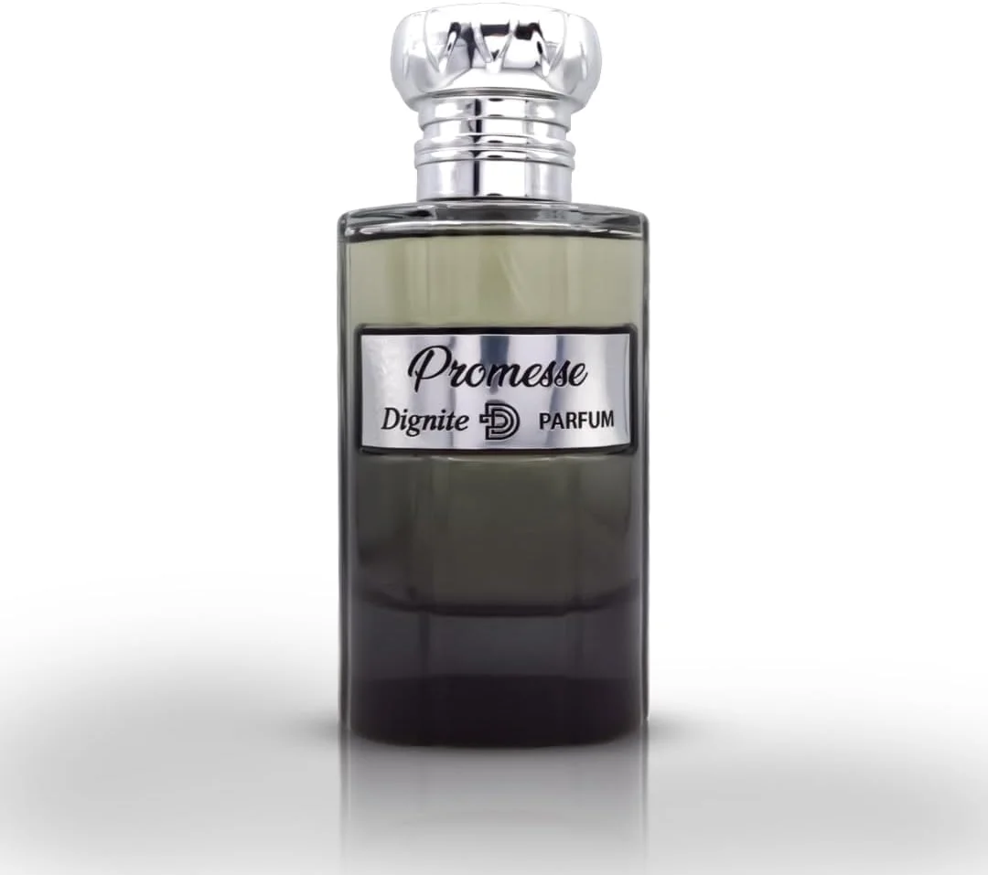 عطر Dignite Promesse حجم 100 میلی لیتر – ادو پرفیوم – ترکیبی مجلل از زعفران، عود و نعناع هندی – رایحه ای ماندگار و یونیسکس