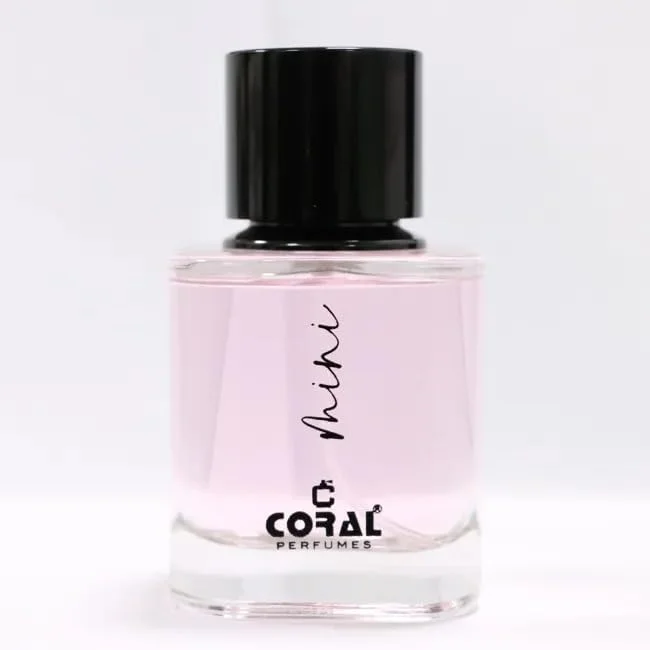عطر زنانه کورال مینی صورتی - 50 میلی لیتر | ادو پرفیوم | رایحه تند و تازه با هلو، گیلاس، یاس و چوب صندل | رایحه زنانه ماندگار برای استفاده روزانه | ساخت دبی