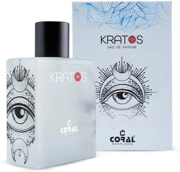 ادکلن کورال کراتوس مردانه و زنانه | عطر لوکس ماندگار | رایحه جسورانه مرکباتی، ادویه ای و چوبی با آکوردهای مشک و گل ادو پرفیوم - 100 میلی لیتر | ساخت دبی توسط کورال پرفیومز