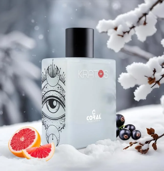 ادکلن کورال کراتوس مردانه و زنانه | عطر لوکس ماندگار | رایحه جسورانه مرکباتی، ادویه ای و چوبی با آکوردهای مشک و گل ادو پرفیوم - 100 میلی لیتر | ساخت دبی توسط کورال پرفیومز