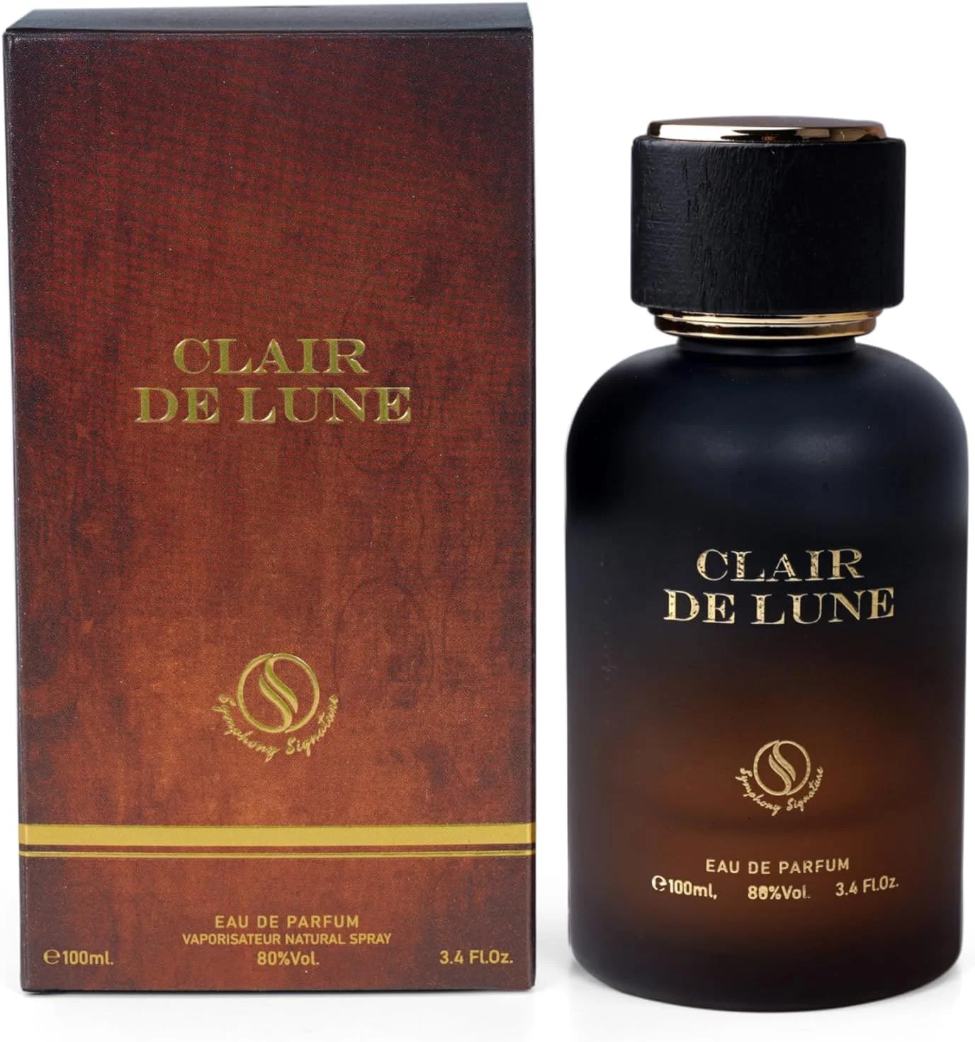 ادکلن کلیر دی لون از سیمفونی، ادو پرفیوم، 100 میلی لیتر 3.4 اونس، الهام گرفته از OmberNomade LV، عطر لوکس یونیسکس، رایحه عجیب و غریب ماندگار، سیلاژ گسترده