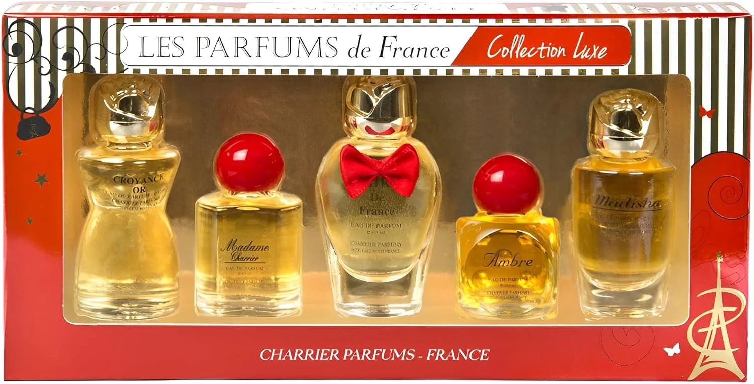 Charrier Parfums - Charrier Parfums - Les Parfums de France - ست هدیه 5 ادو پرفیوم - مجموعه لوکس - قرمز