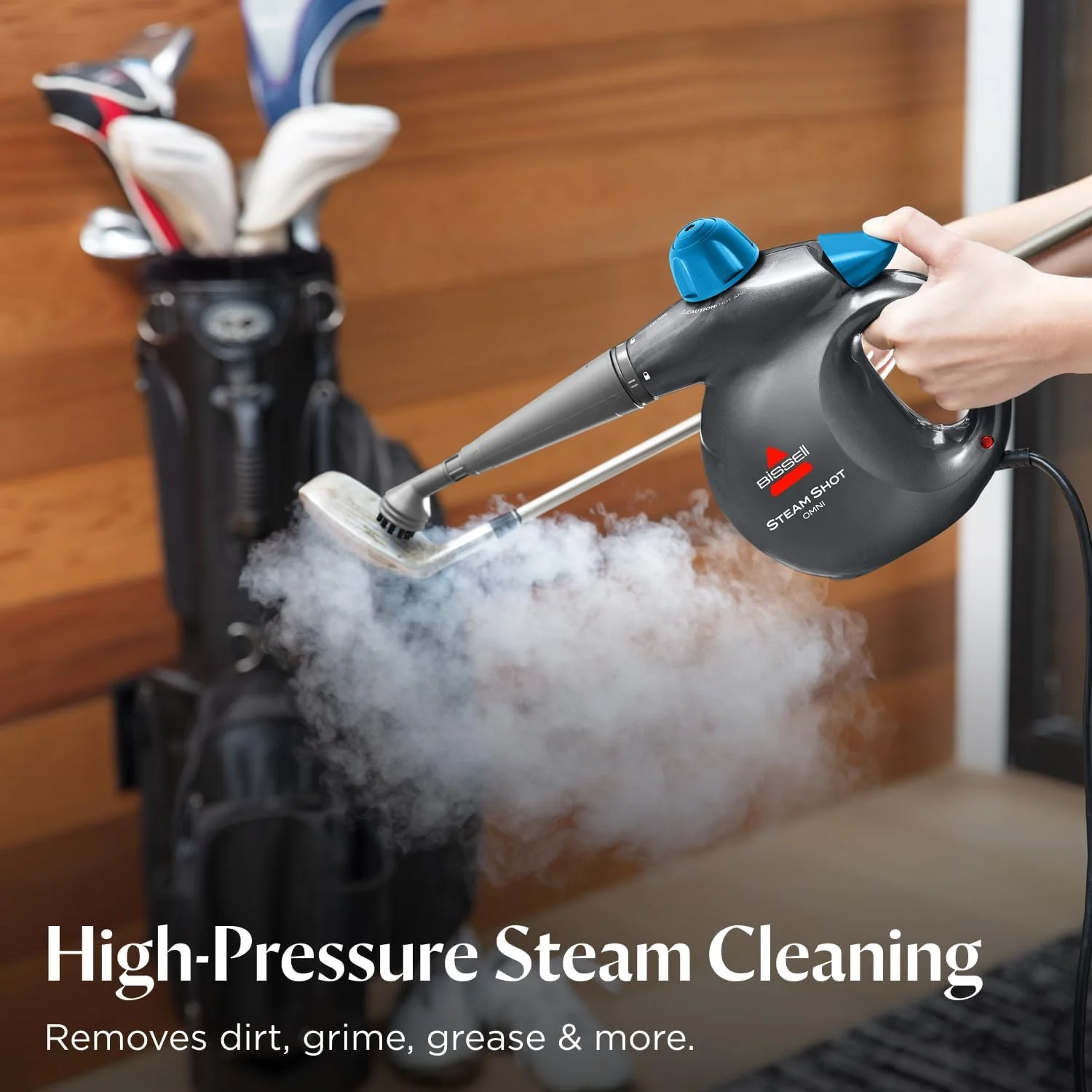 بخارشوی دستی قابل حمل BISSELL® Steam Shot™ Omni برای کاشی، دوغاب، پنجره ها، حمام ها، آشپزخانه ها، شامل 7 ابزار بخارشوی دستی قابل حمل BISSELL® Steam Shot™ Omni برای کاشی، دوغاب، پنجره ها، حمام ها، آشپزخانه ها، شامل 7 ابزار