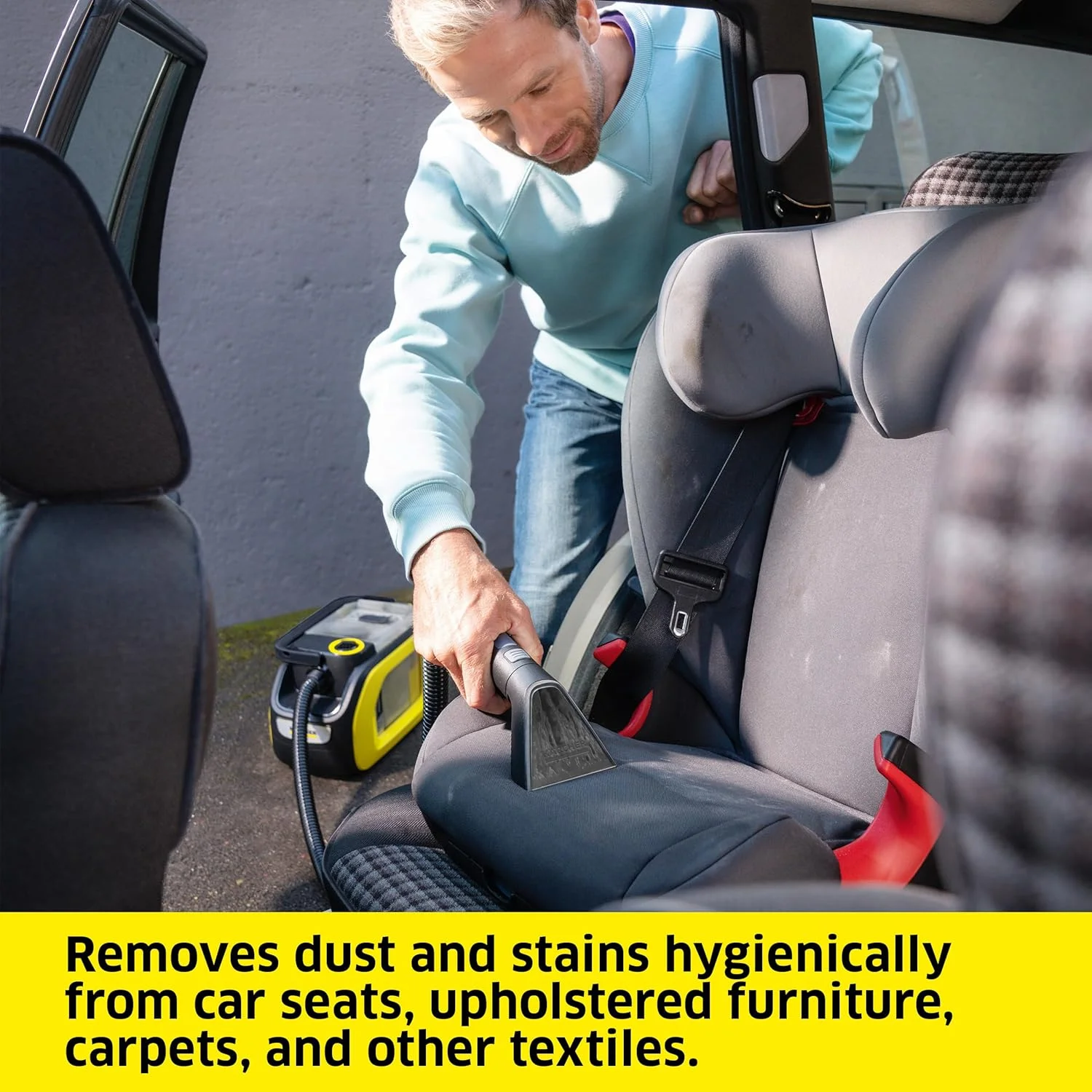 دستگاه فرش و مبل شوی بی سیم کارچر مدل SE 3-18 Compact، دارای عملکرد خود تمیز شوندگی، مناسب برای تمیز کردن فرش، خودرو و مبلمان، قابل استفاده با باتری 18 ولت کارچر (باتری شامل نمی شود) دستگاه فرش و مبل شوی بی سیم کارچر مدل SE 3-18 Compact، دارای عملکرد خود تمیز شوندگی، مناسب برای تمیز کردن فرش، خودرو و مبلمان، قابل استفاده با باتری 18 ولت کارچر (باتری شامل نمی شود)