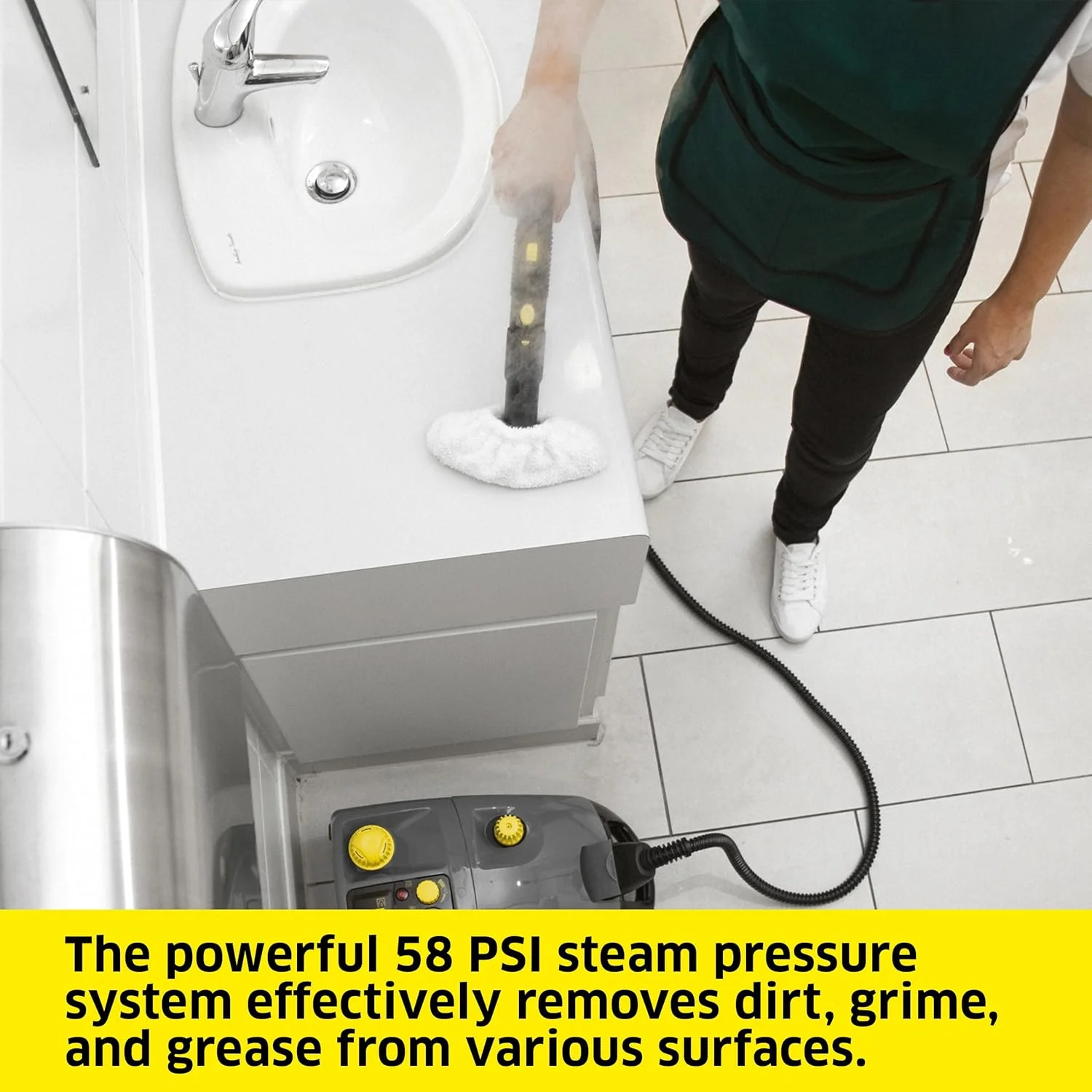 بخارشوی تجاری کارچر - SG 4/4 - بخارشوی چند منظوره با کنترل بخار متغیر، عملکرد VapoHydro - نازل های کف، نازل پنجره، نازل اثاثه یا لوازم داخلی و موارد دیگر بخارشوی تجاری کارچر - SG 4/4 - بخارشوی چند منظوره با کنترل بخار متغیر، عملکرد VapoHydro - نازل های کف، نازل پنجره، نازل اثاثه یا لوازم داخلی و موارد دیگر