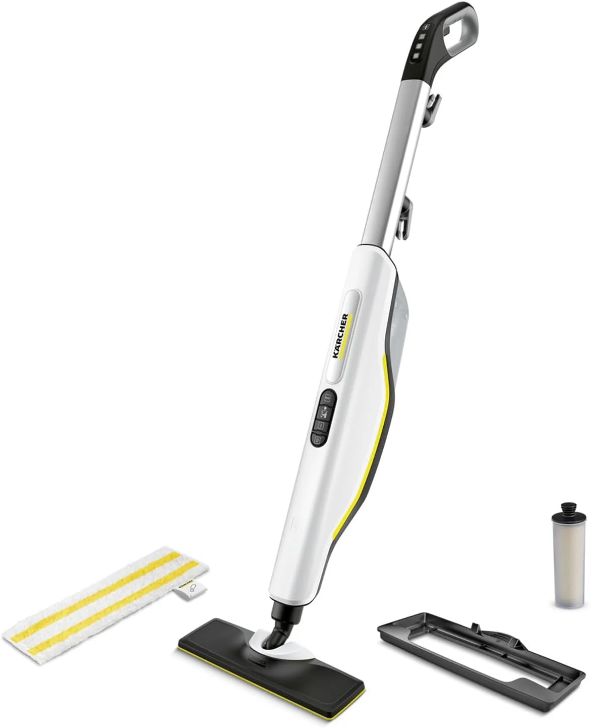 بخارشوی ایستاده کارچر SC 3 Upright EasyFix (مساحت سطح در هر بار پر کردن مخزن تقریباً 60 متر مربع، تنظیم میزان بخار در سه مرحله، نازل اتصال، پارچه کف میکروفایبر با بست چسبی)