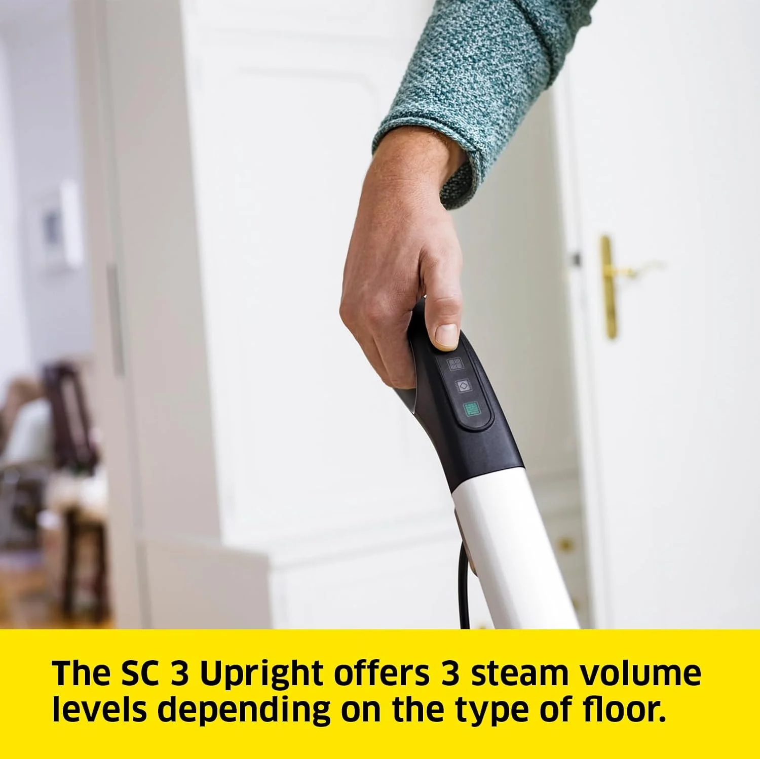 بخارشوی ایستاده کارچر SC 3 Upright EasyFix (مساحت سطح در هر بار پر کردن مخزن تقریباً 60 متر مربع، تنظیم میزان بخار در سه مرحله، نازل اتصال، پارچه کف میکروفایبر با بست چسبی) بخارشوی ایستاده کارچر SC 3 Upright EasyFix (مساحت سطح در هر بار پر کردن مخزن تقریباً 60 متر مربع، تنظیم میزان بخار در سه مرحله، نازل اتصال، پارچه کف میکروفایبر با بست چسبی)
