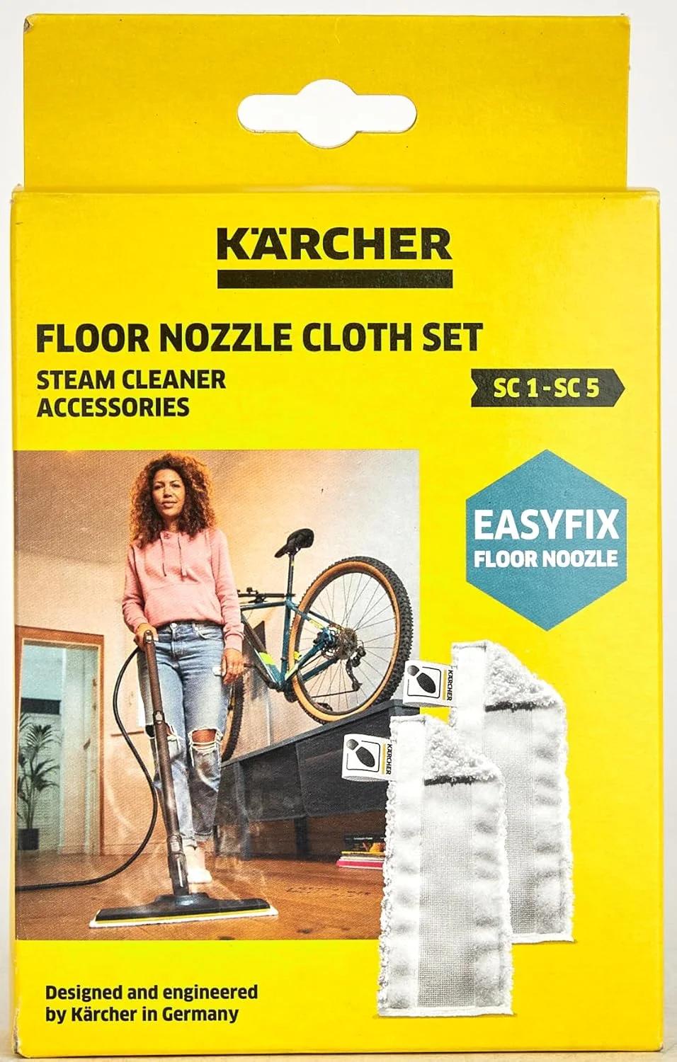 ست دو عددی دستمال میکروفایبر کف شوی کارچر مدل EasyFix ست دو عددی دستمال میکروفایبر کف شوی کارچر مدل EasyFix