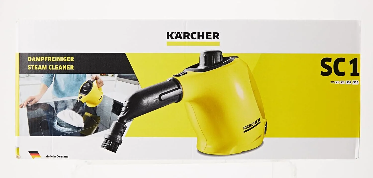 بخارشوی دستی کارچر SC 1، فشار بخار: 3 بار، زمان گرم شدن: 3 دقیقه، توان: 1200 وات، ظرفیت سطح: 20 متر مربع، مخزن: 200 میلی لیتر، دارای نازل دستی، نقطه ای و قدرت، روکش میکروفایبر و برس گرد بخارشوی دستی کارچر SC 1، فشار بخار: 3 بار، زمان گرم شدن: 3 دقیقه، توان: 1200 وات، ظرفیت سطح: 20 متر مربع، مخزن: 200 میلی لیتر، دارای نازل دستی، نقطه ای و قدرت، روکش میکروفایبر و برس گرد