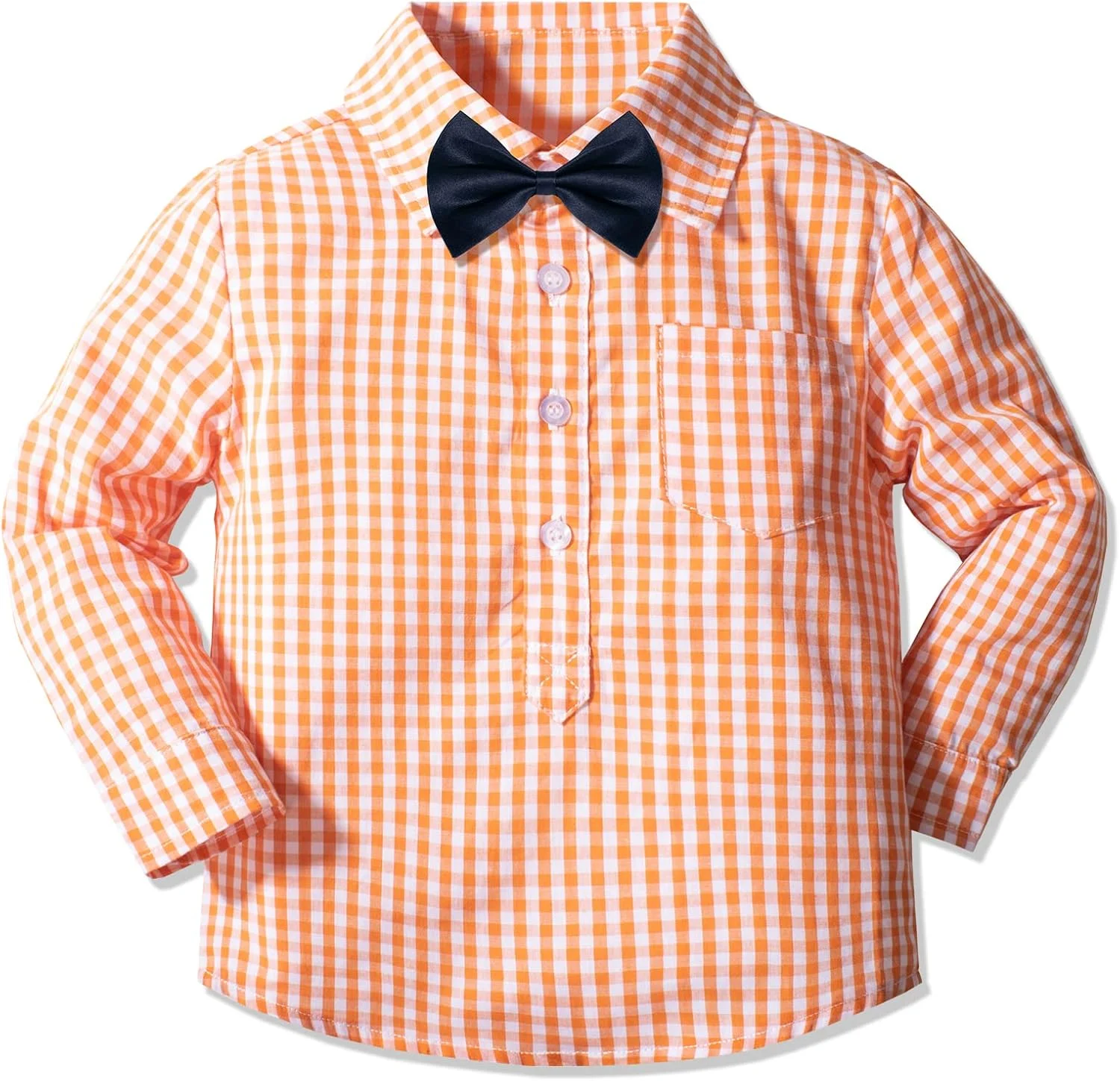 Yilaku لباس پسرانه بچه گانه با بند شلوار، ست 4 تکه آستین بلند پسرانه