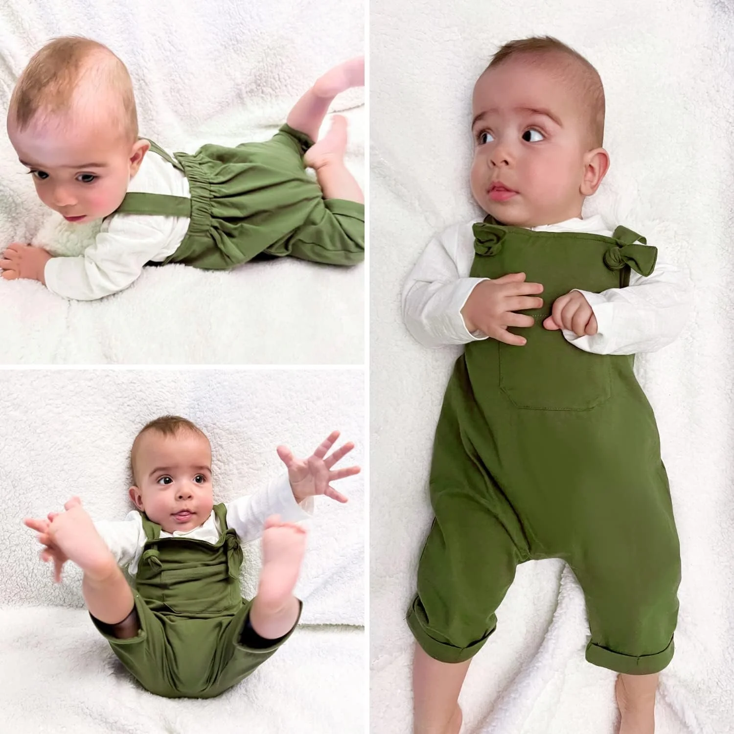 لباس سرهمی پسرانه نوزادی Unutiylo مدل جنتلمن