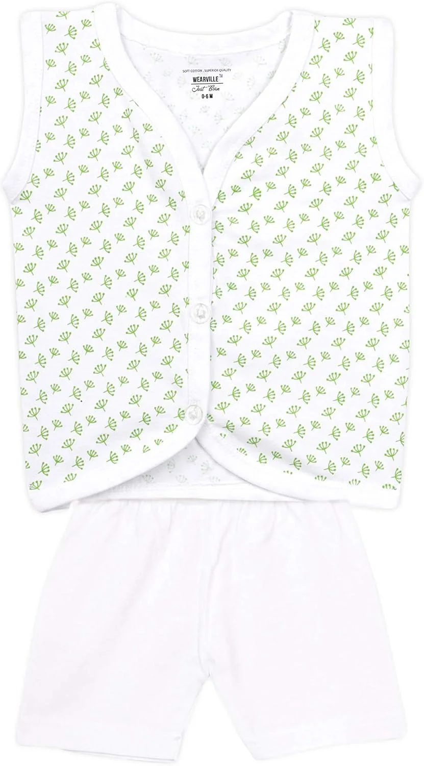 ست لباس نوزادی پسرانه و دخترانه Wearville شامل بلوز و شلوار (چند رنگ)، بسته 5 عددی، چند رنگ، 0-3 ماه