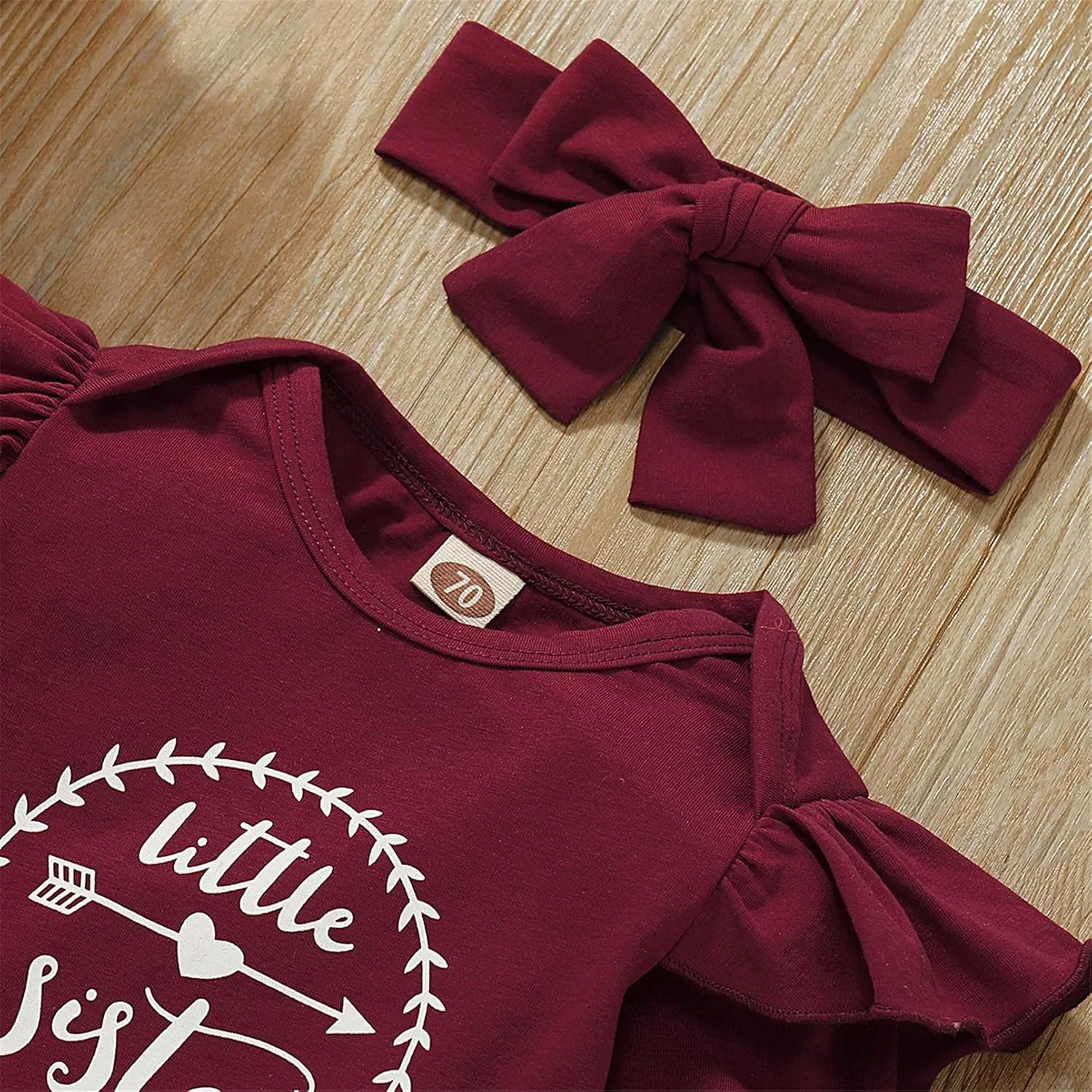 ست لباس نوزادی دخترانه TMEOG، ست لباس نوزاد، هودی، تاپ سویشرت، شلوار، هدبند دخترانه، لباس نوزاد نوپا، ست لباس ورزشی