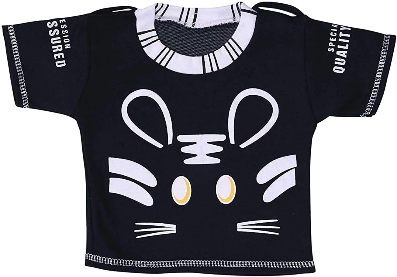 ست لباس نوزادی پسرانه و دخترانه TENDERCARE شامل پیراهن پیشبندی برای نوزاد (0-9 ماه)، مشکی، 0-6 ماه