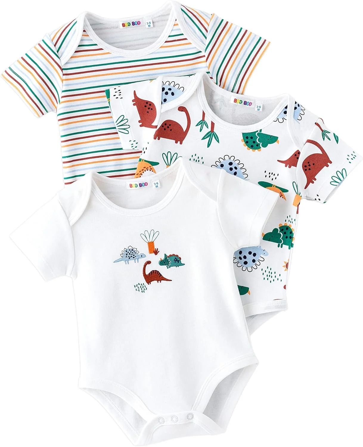 لباس زیر دکمه دار 3 عددی طرح دایناسور و درخت بو بو کیدز لباس زیر دکمه دار 3 عددی طرح دایناسور و درخت بو بو کیدز