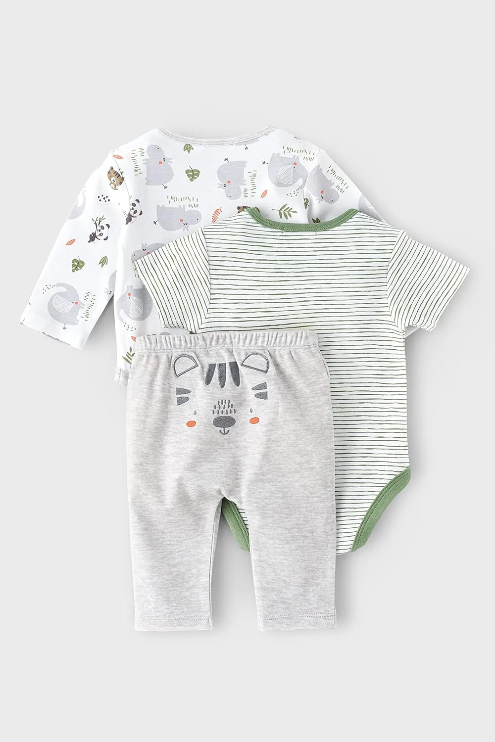 لباس بچه گانه BooBoo Kids طرح جنگل 3 تکه (2 بادی + لگینگ) لباس بچه گانه BooBoo Kids طرح جنگل 3 تکه (2 بادی + لگینگ)